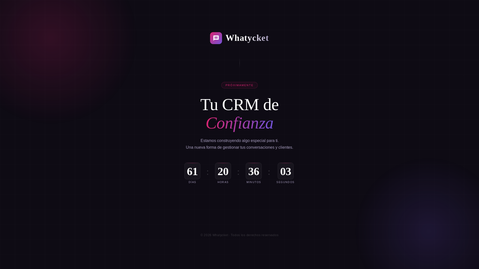 website screenshot of https://whatycket.com