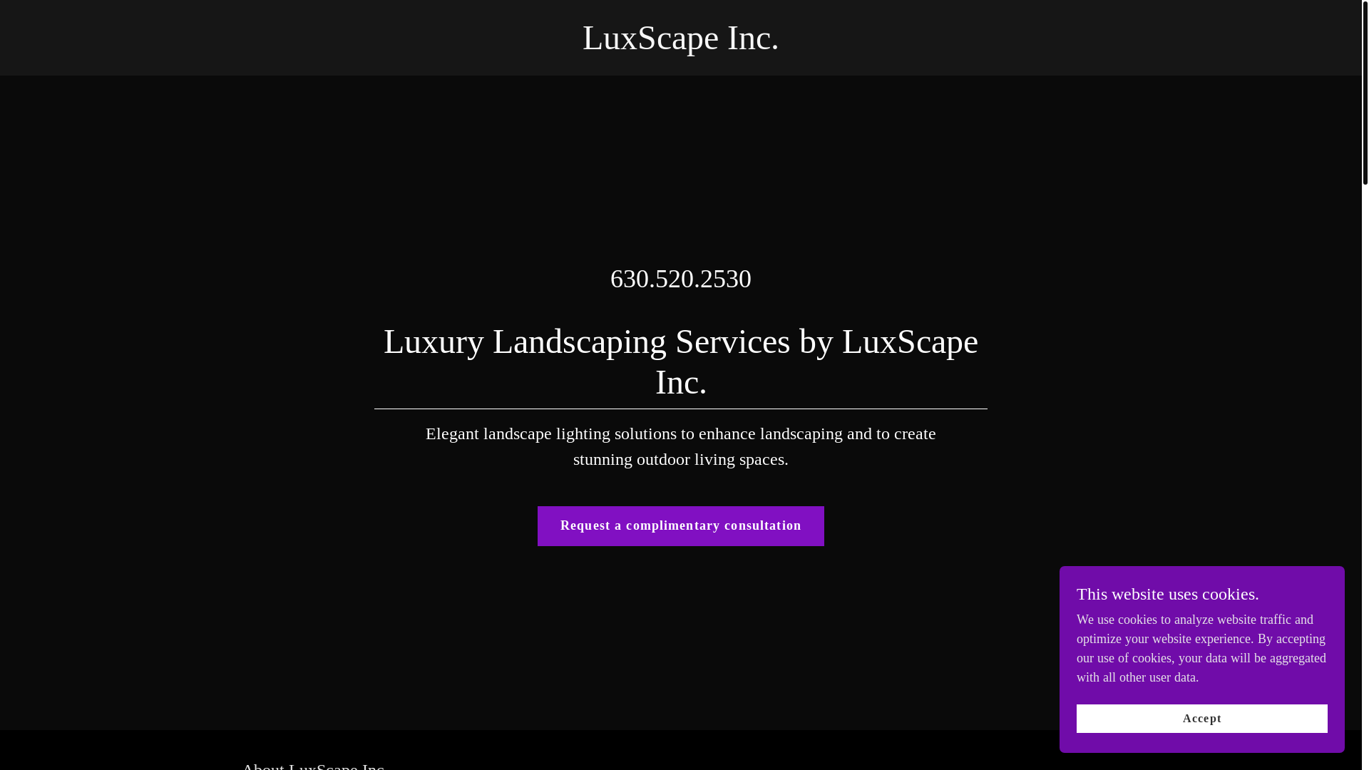 website screenshot of https://luxscapeinc.ai/