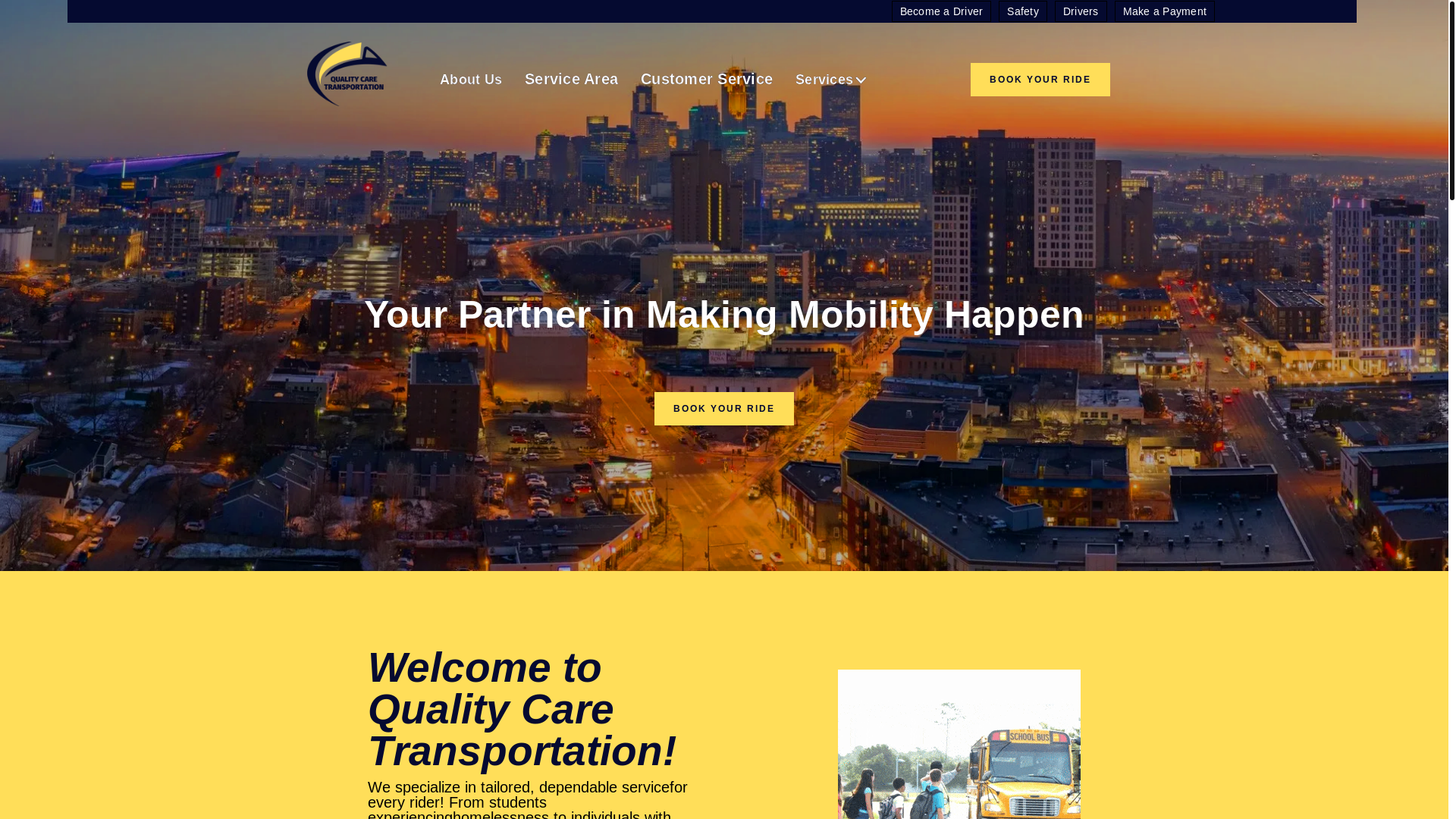 website screenshot of https://goqct.com/