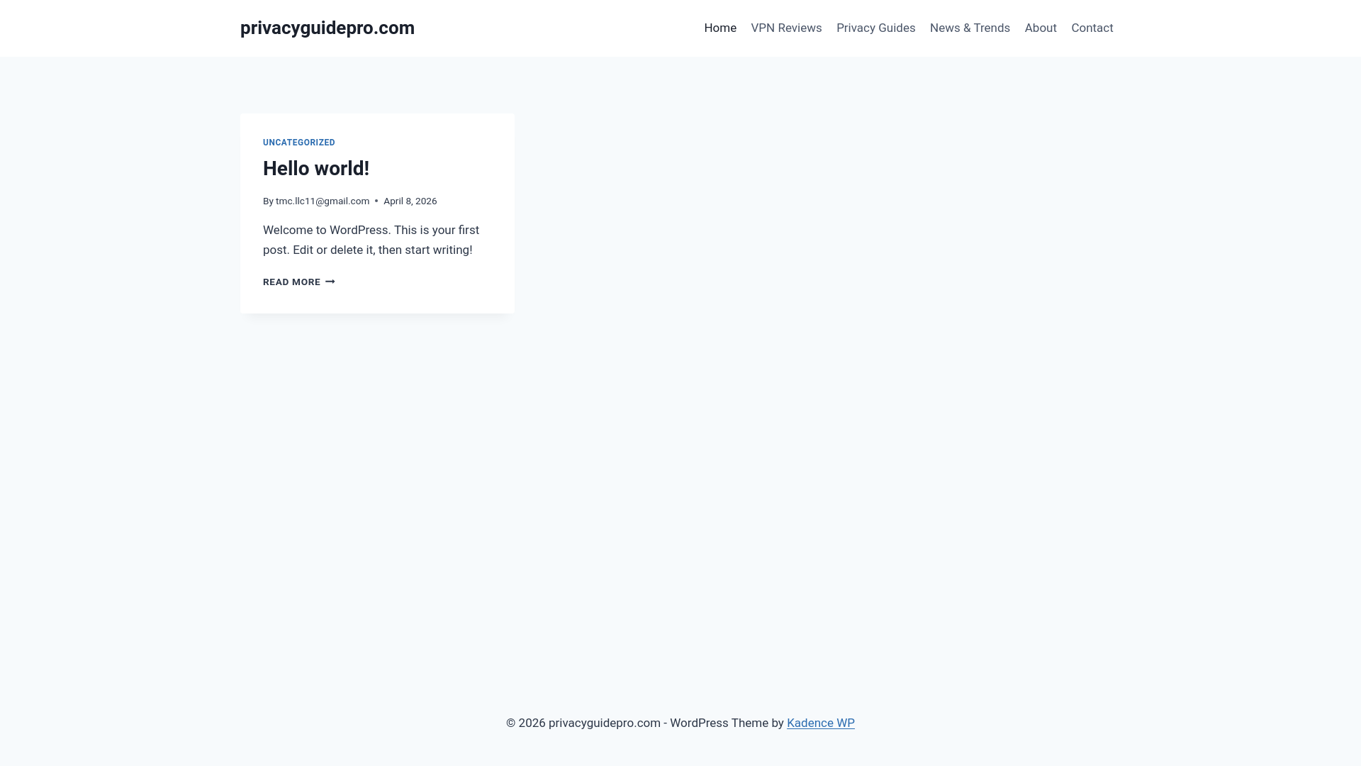 website screenshot of https://privacyguidepro.com/
