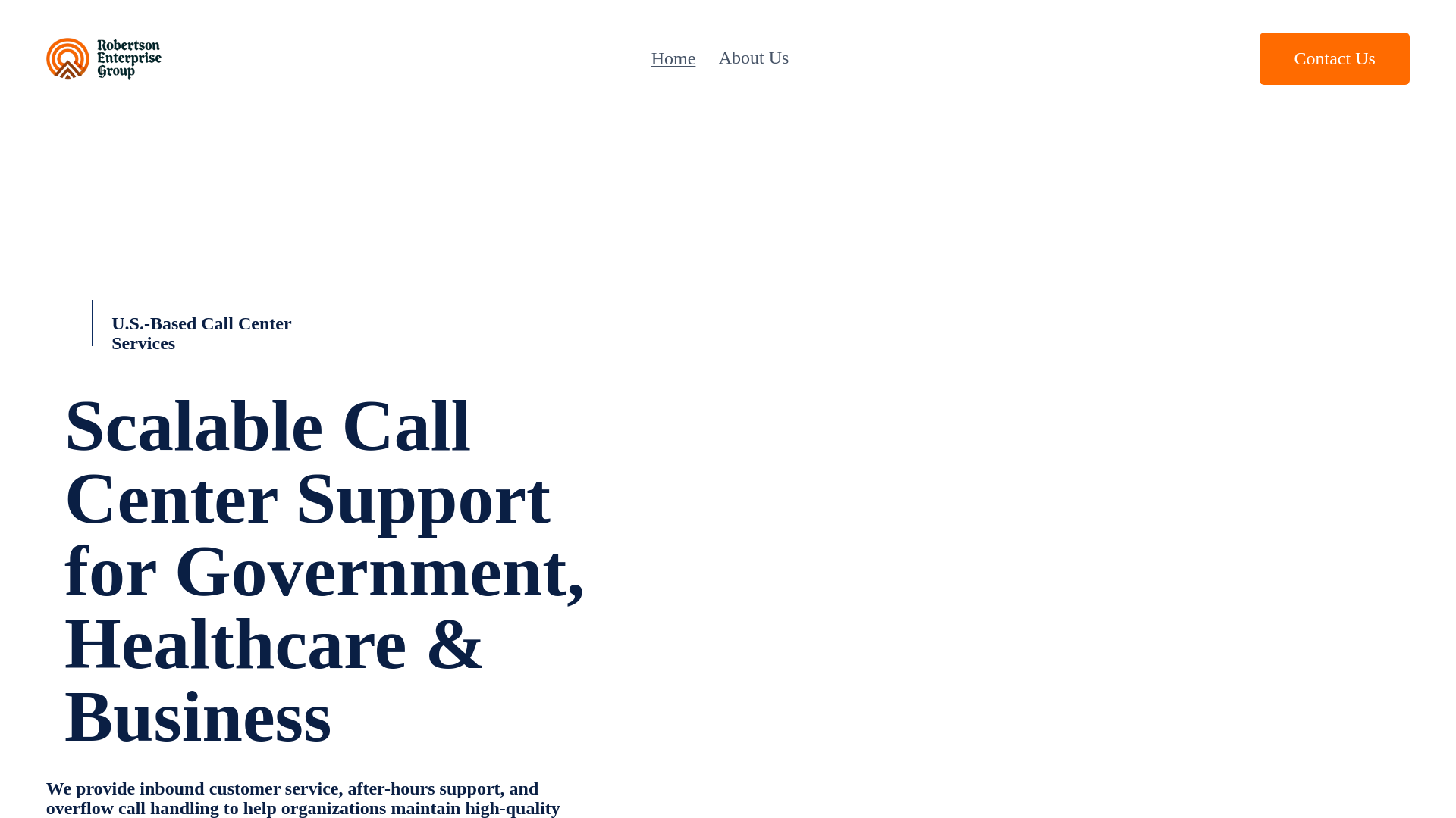 website screenshot of https://robertsonenterprisegroup.com