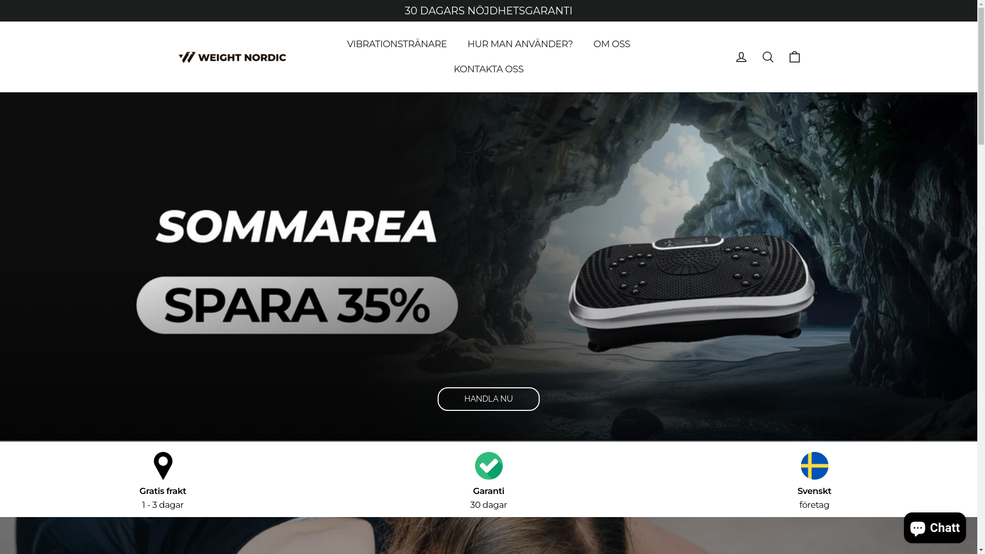 website screenshot of https://weightnordic.se/