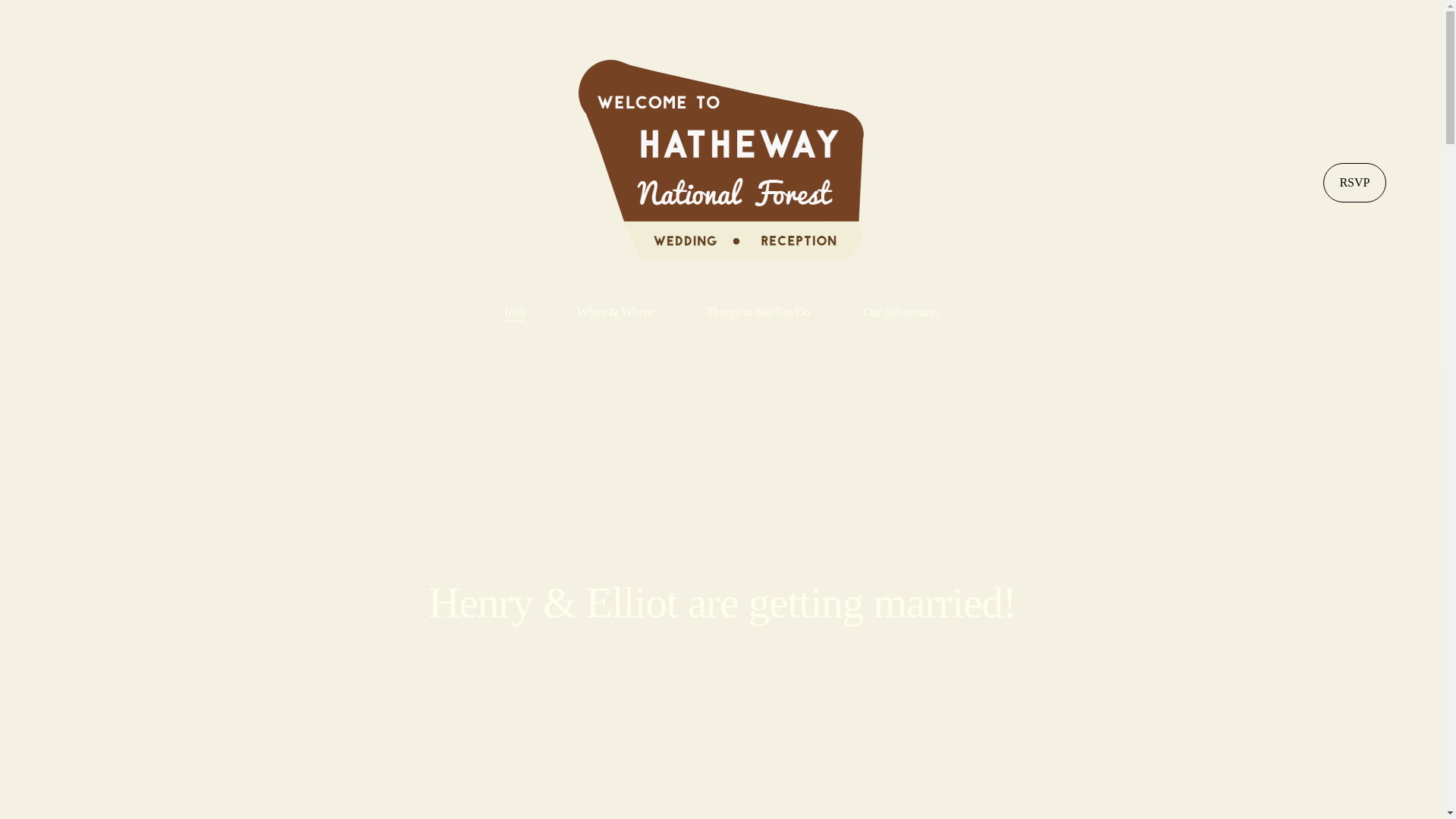 website screenshot of https://thehathewaywedding.com/