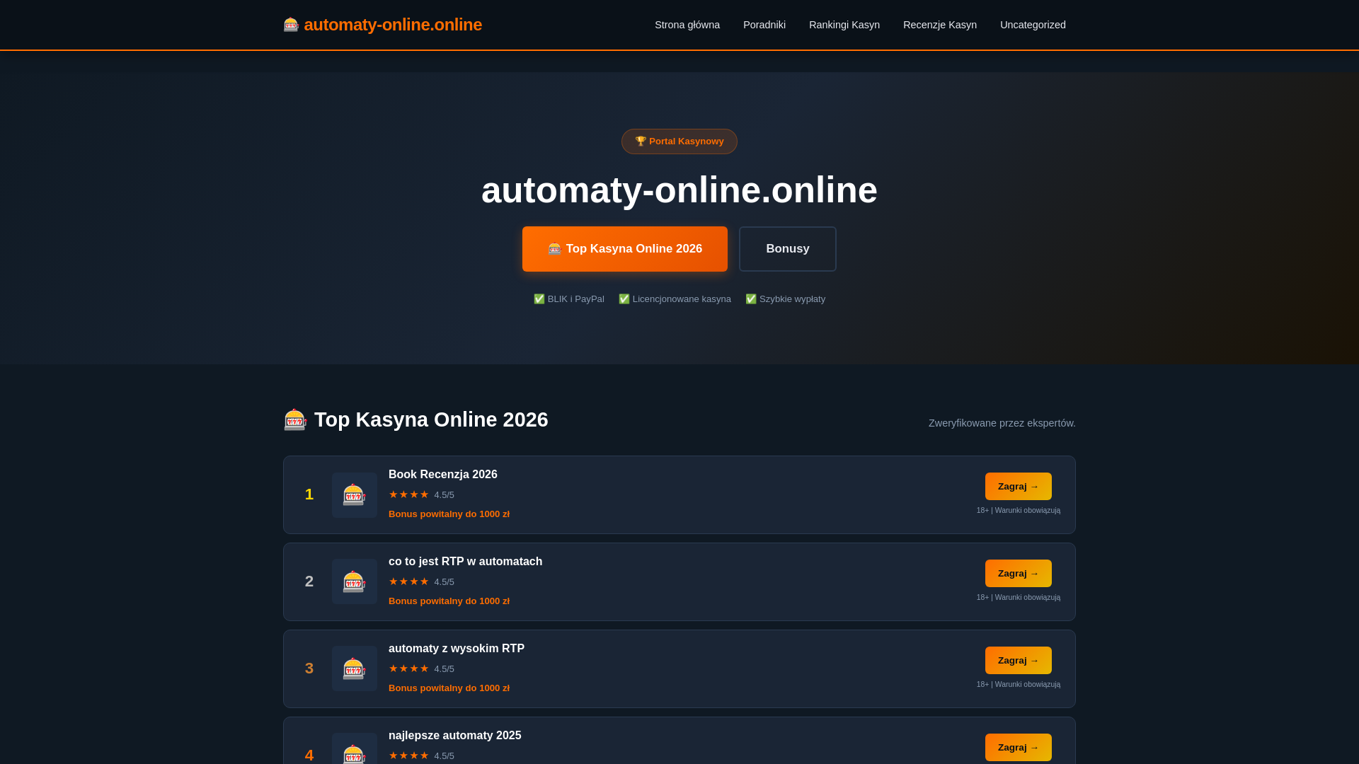 website screenshot of https://automaty-online.online/