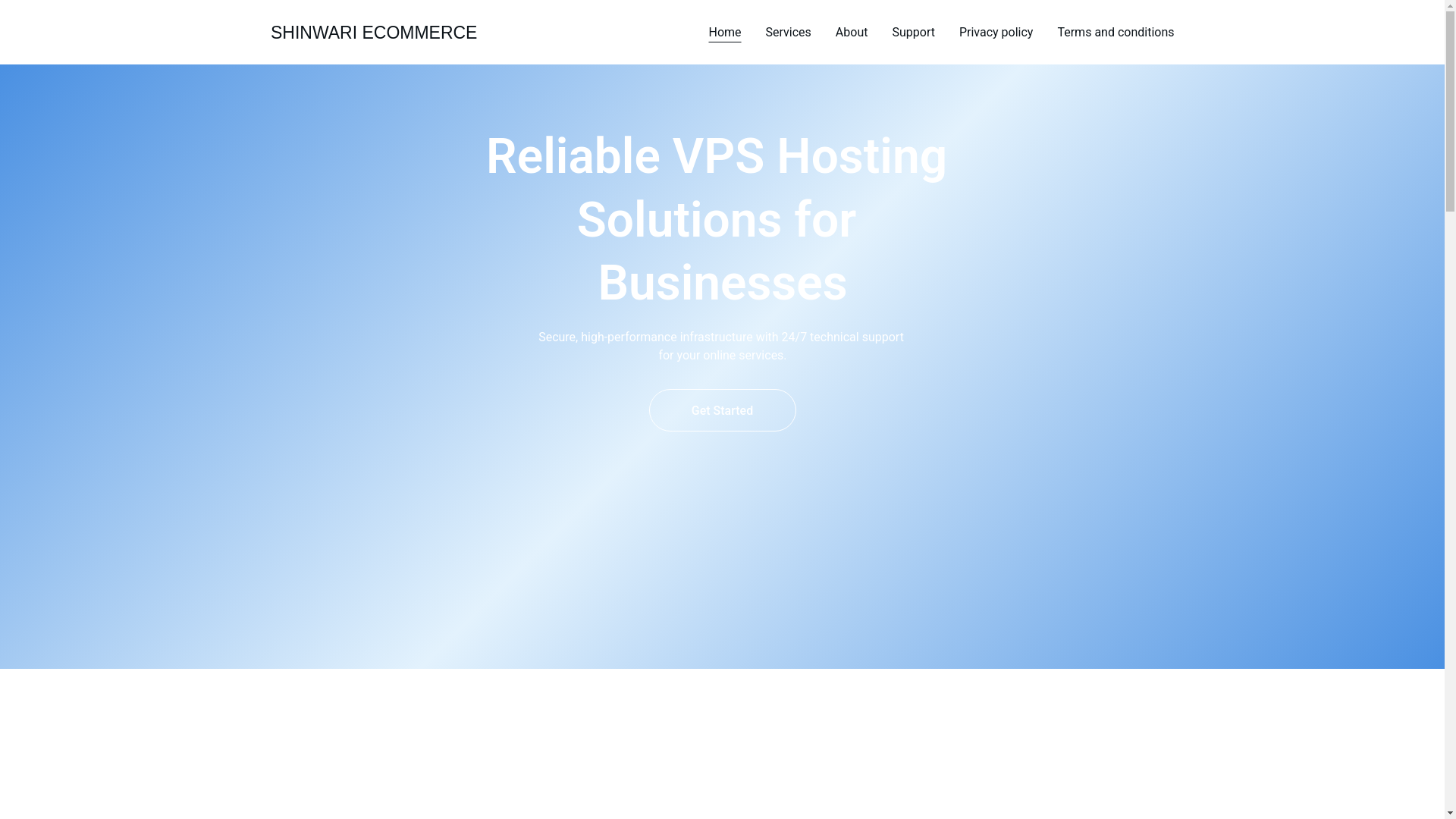 website screenshot of https://shinwariecommerce.site/