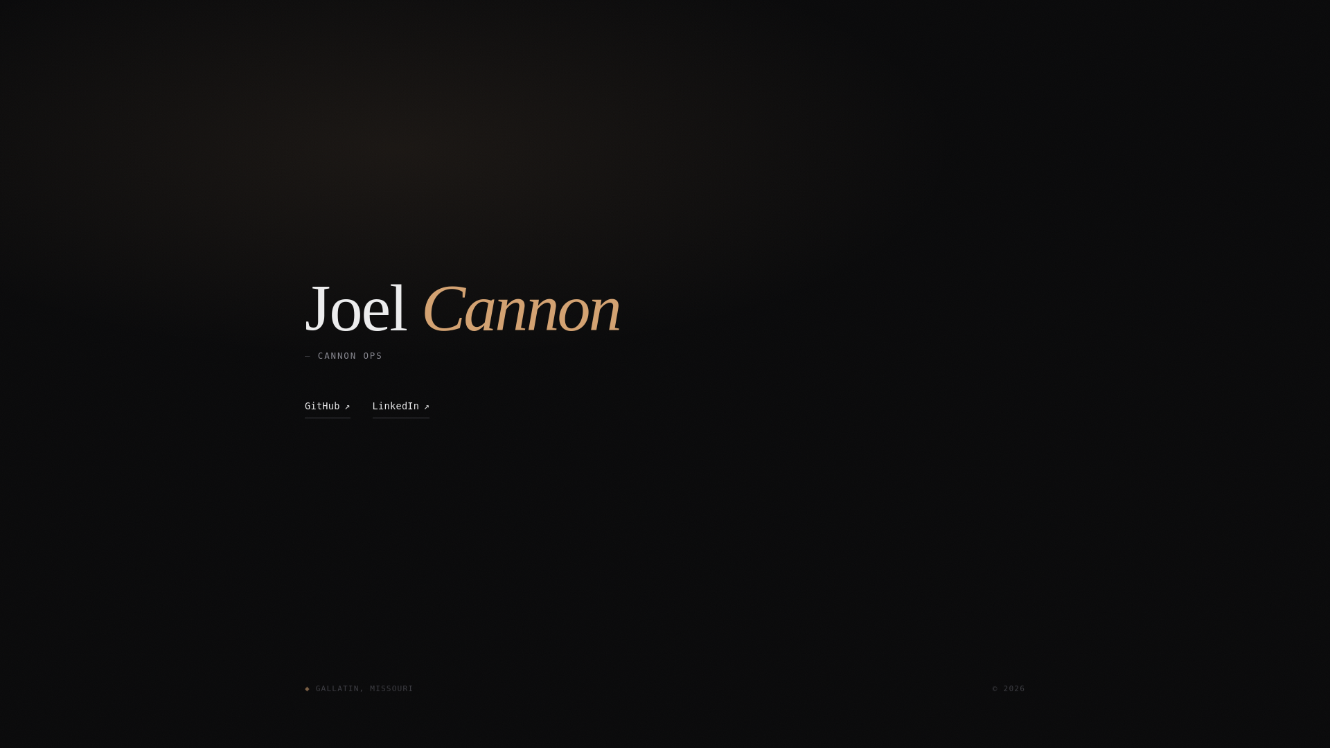 website screenshot of https://joel-cannon-com.pages.dev/