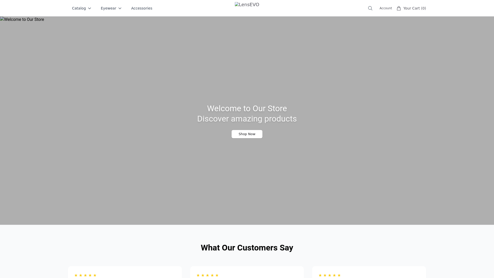 website screenshot of https://lensevocare.shop/