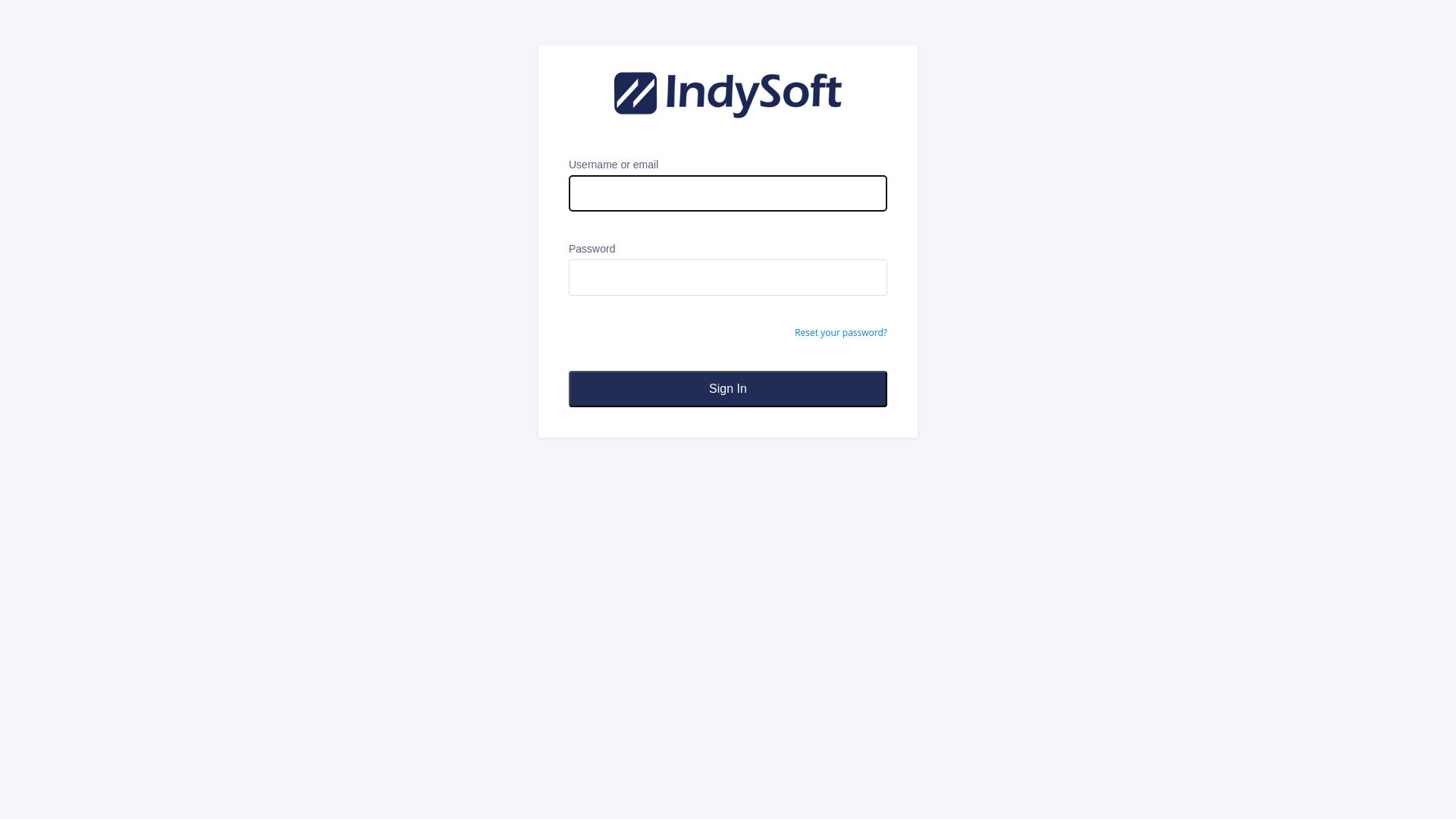 website screenshot of https://tmi.indysoft.com/