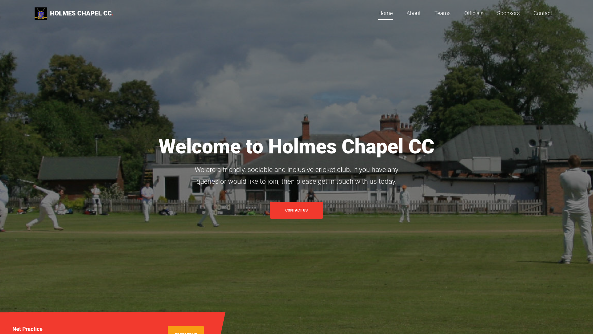 website screenshot of https://holmeschapelcc.fun