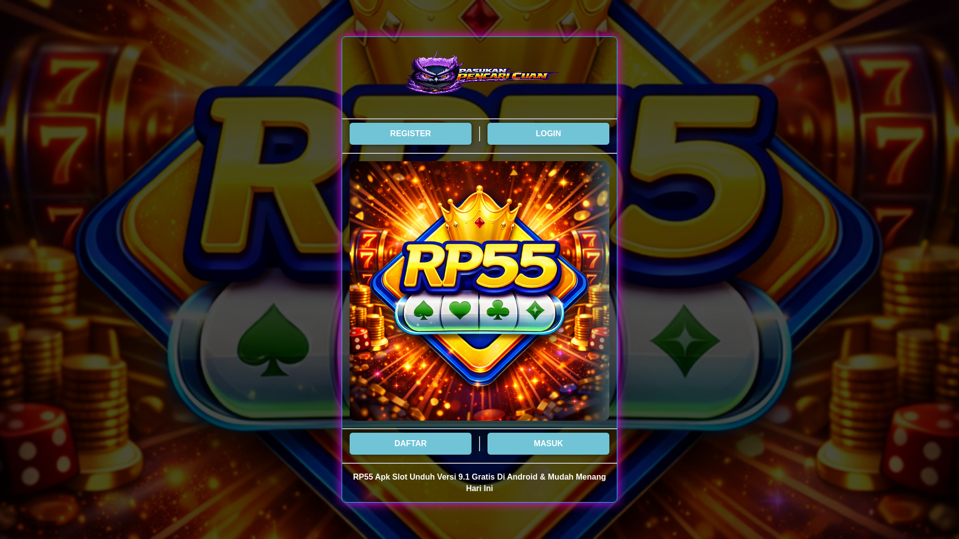 website screenshot of https://rp55-mudah-menang.pages.dev/