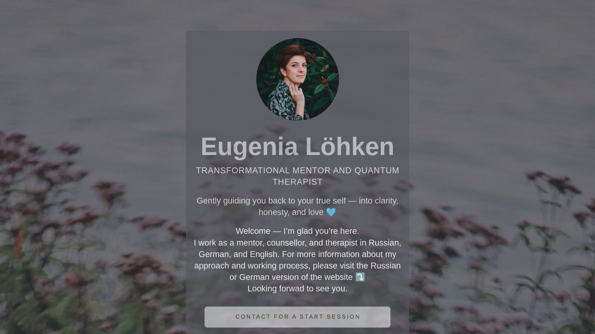 website screenshot of https://eugenialoehken.space/