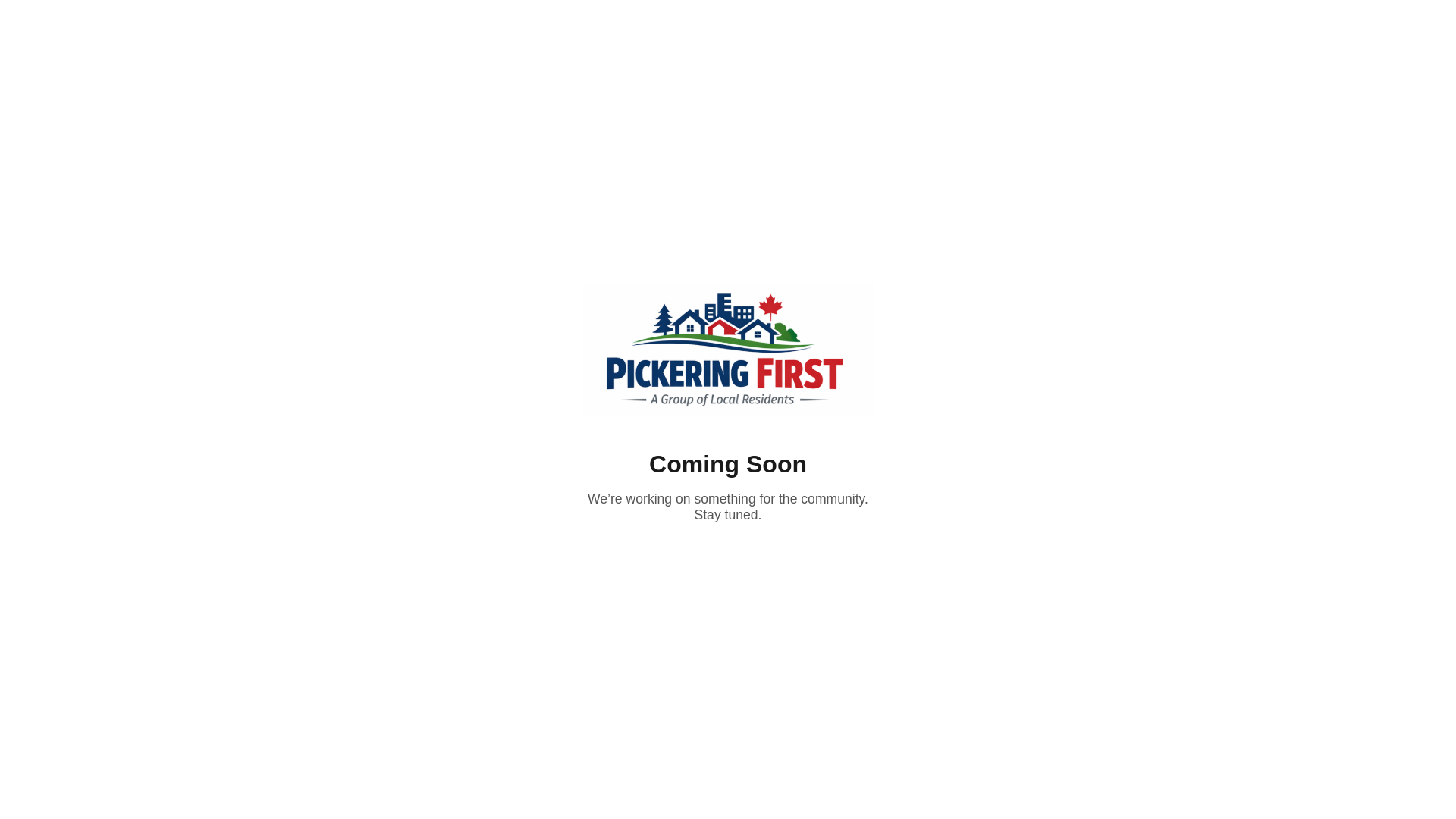 website screenshot of https://pickeringfirst.ca