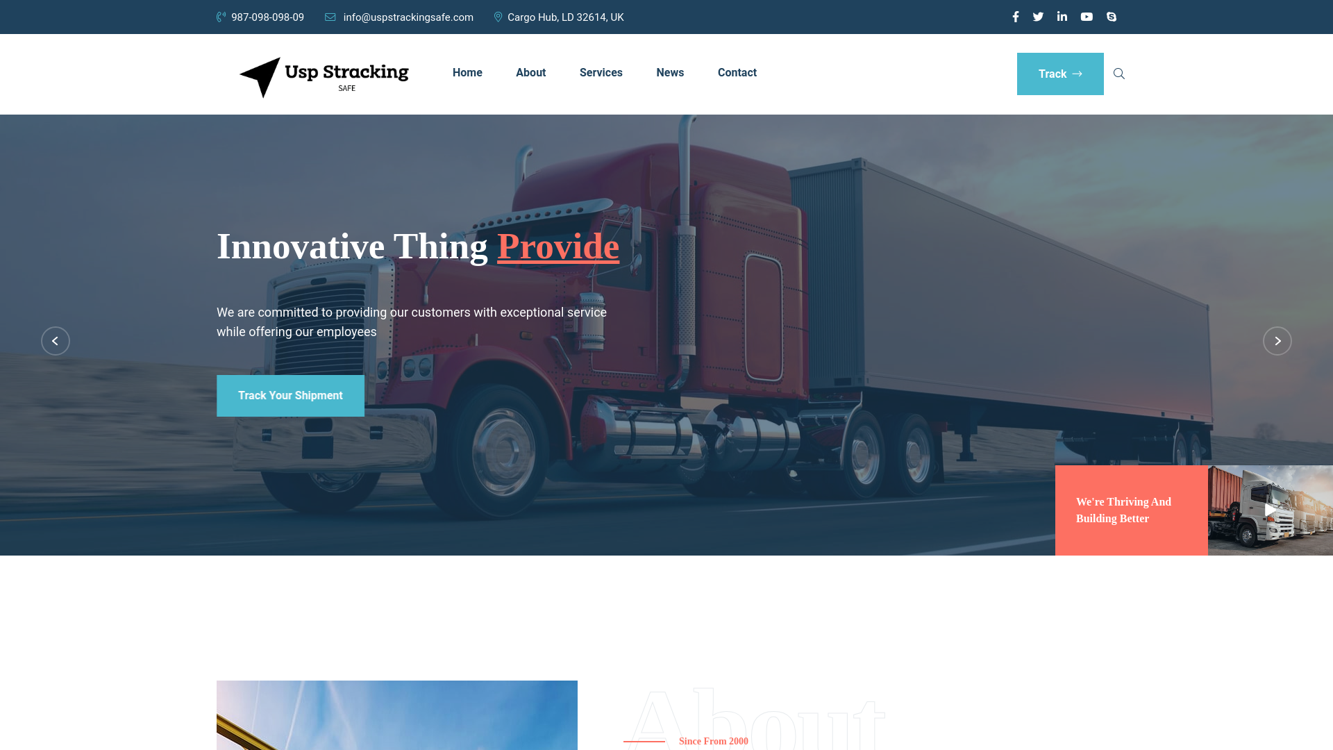 website screenshot of https://uspstrackingsafe.top/