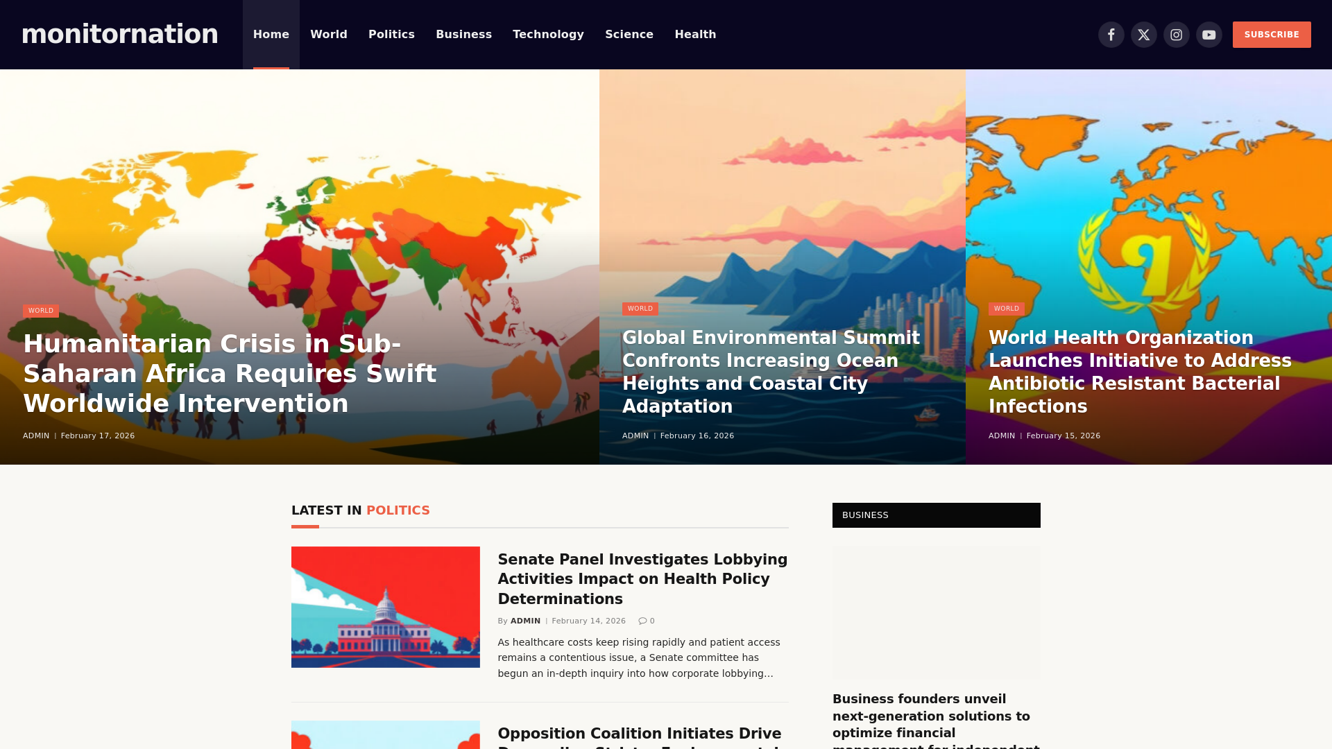 website screenshot of https://monitornation.co.uk/