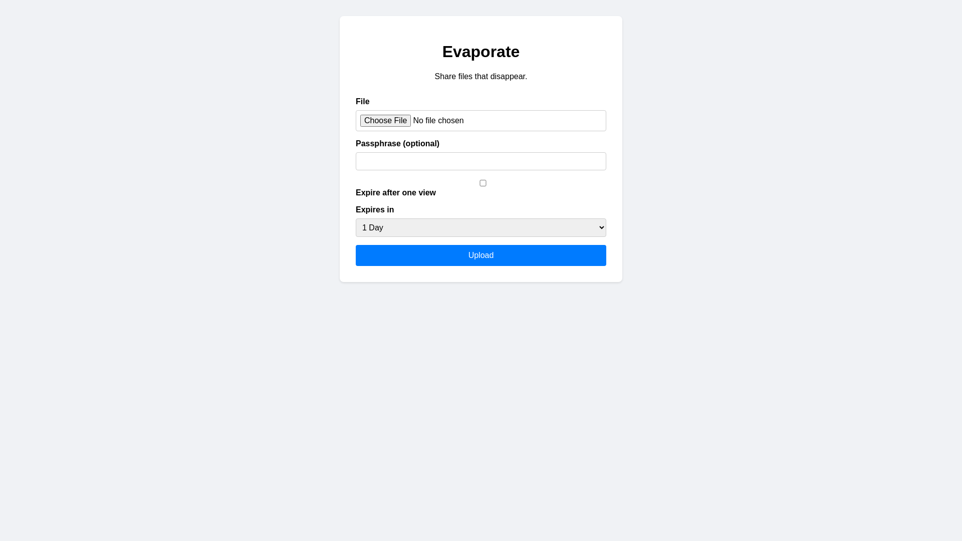 website screenshot of https://evaporate.pages.dev/