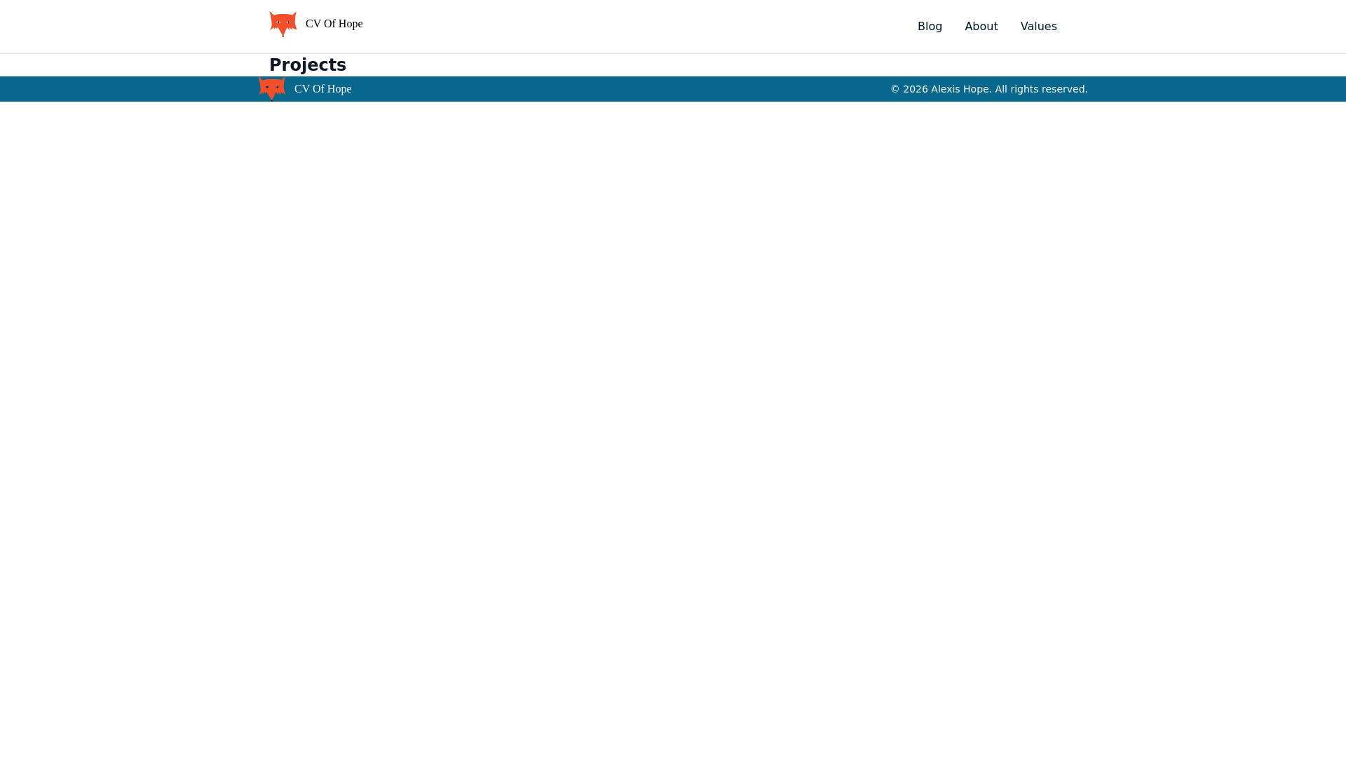 website screenshot of https://cvofhope-com.pages.dev/