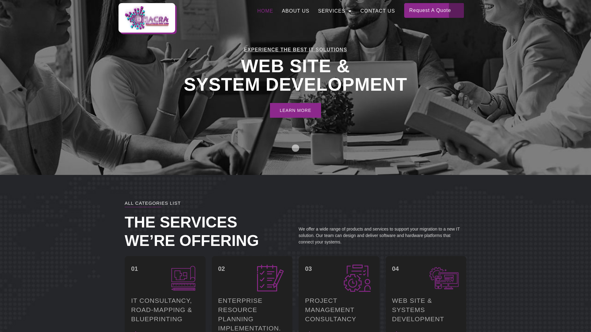 website screenshot of https://emacra.com