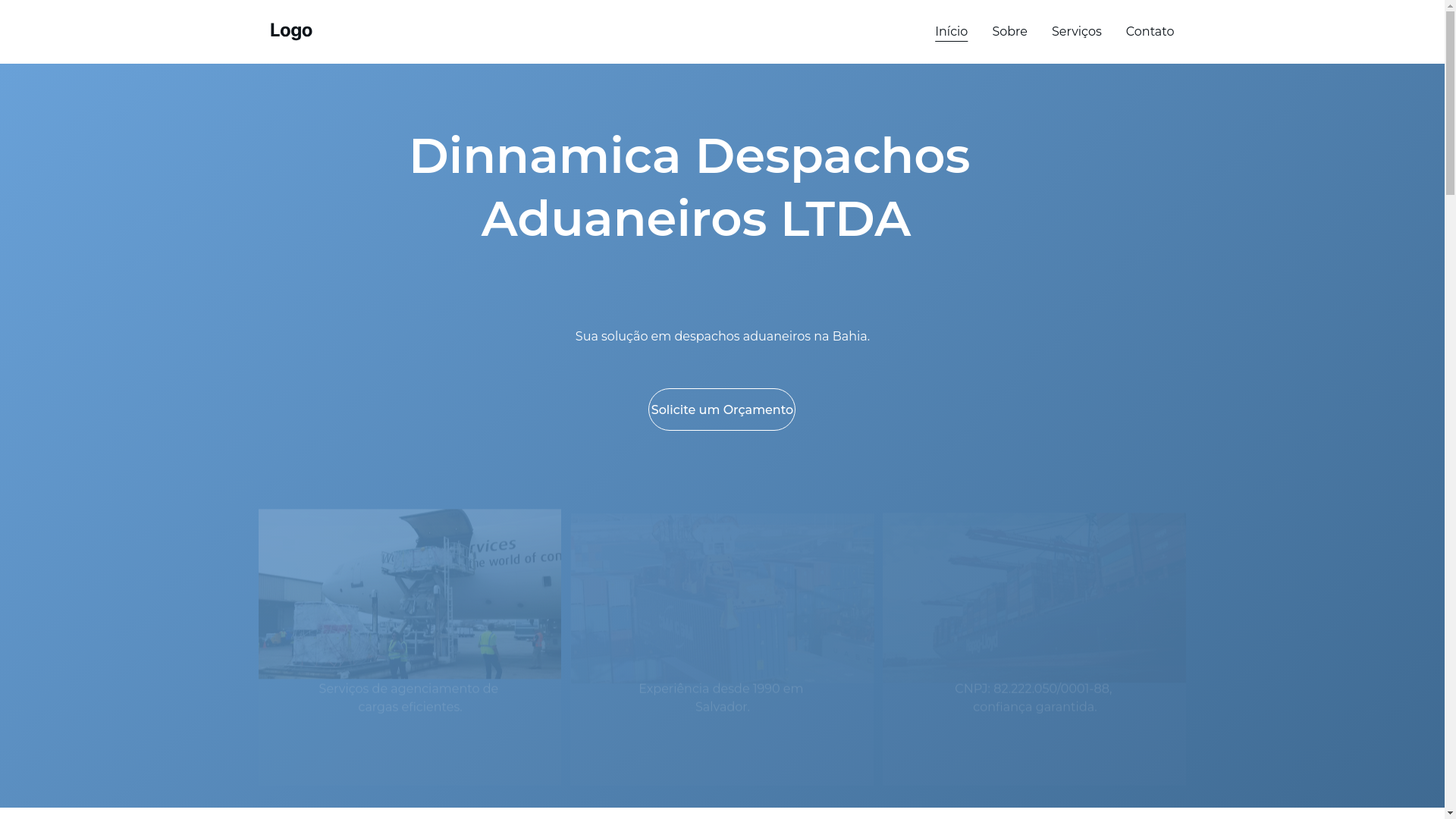 website screenshot of https://dinnamicadespachosaduaneiros.store/
