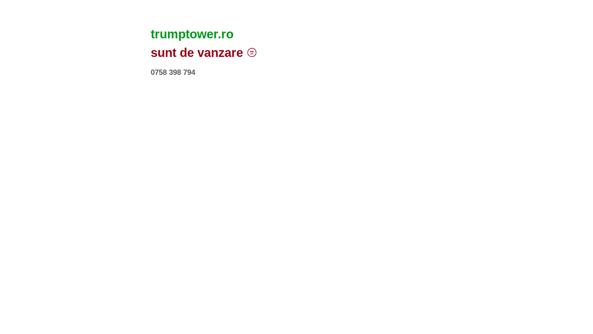 website screenshot of https://trumptower.ro/