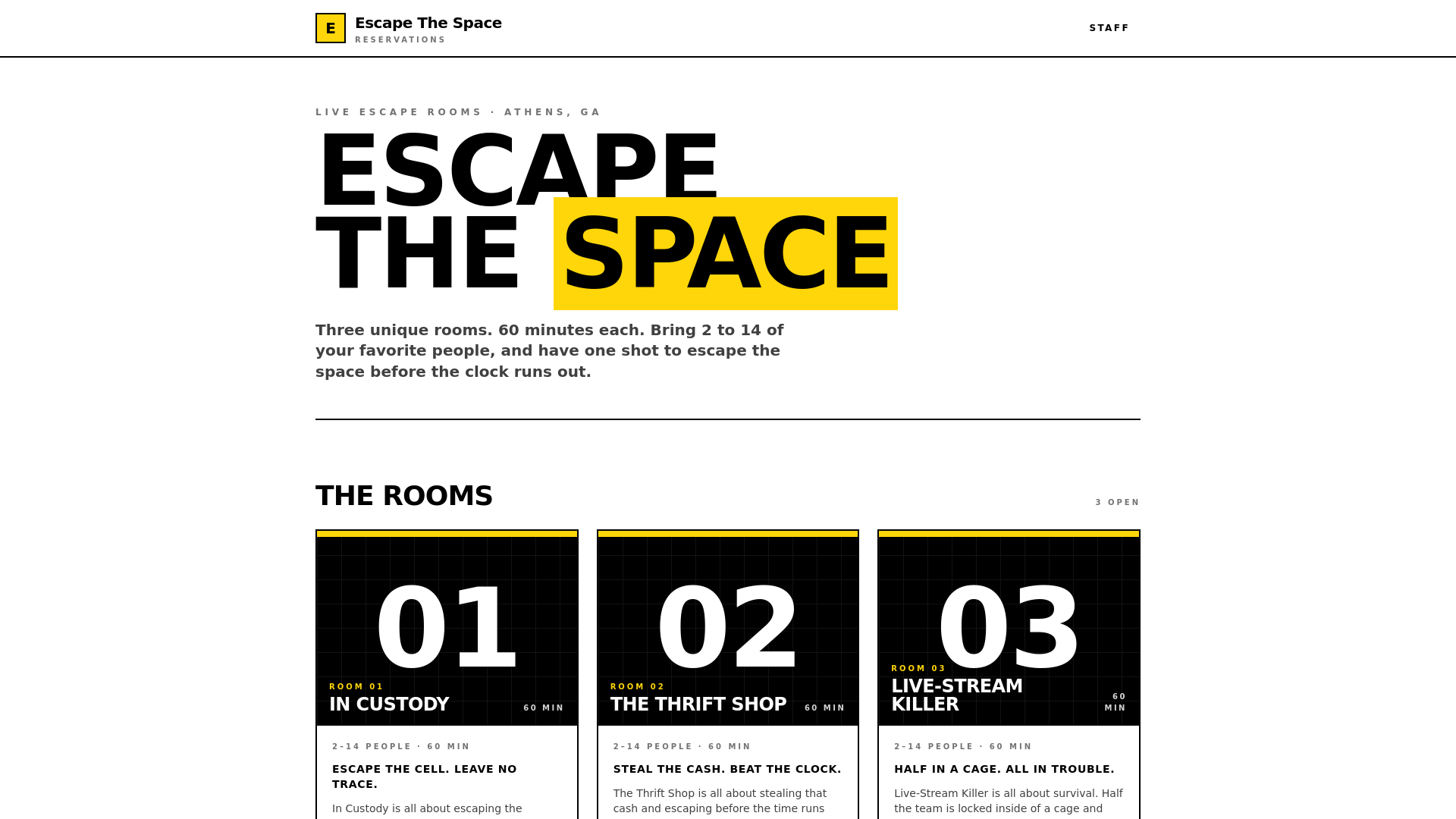 website screenshot of https://etspace-booking.pages.dev/