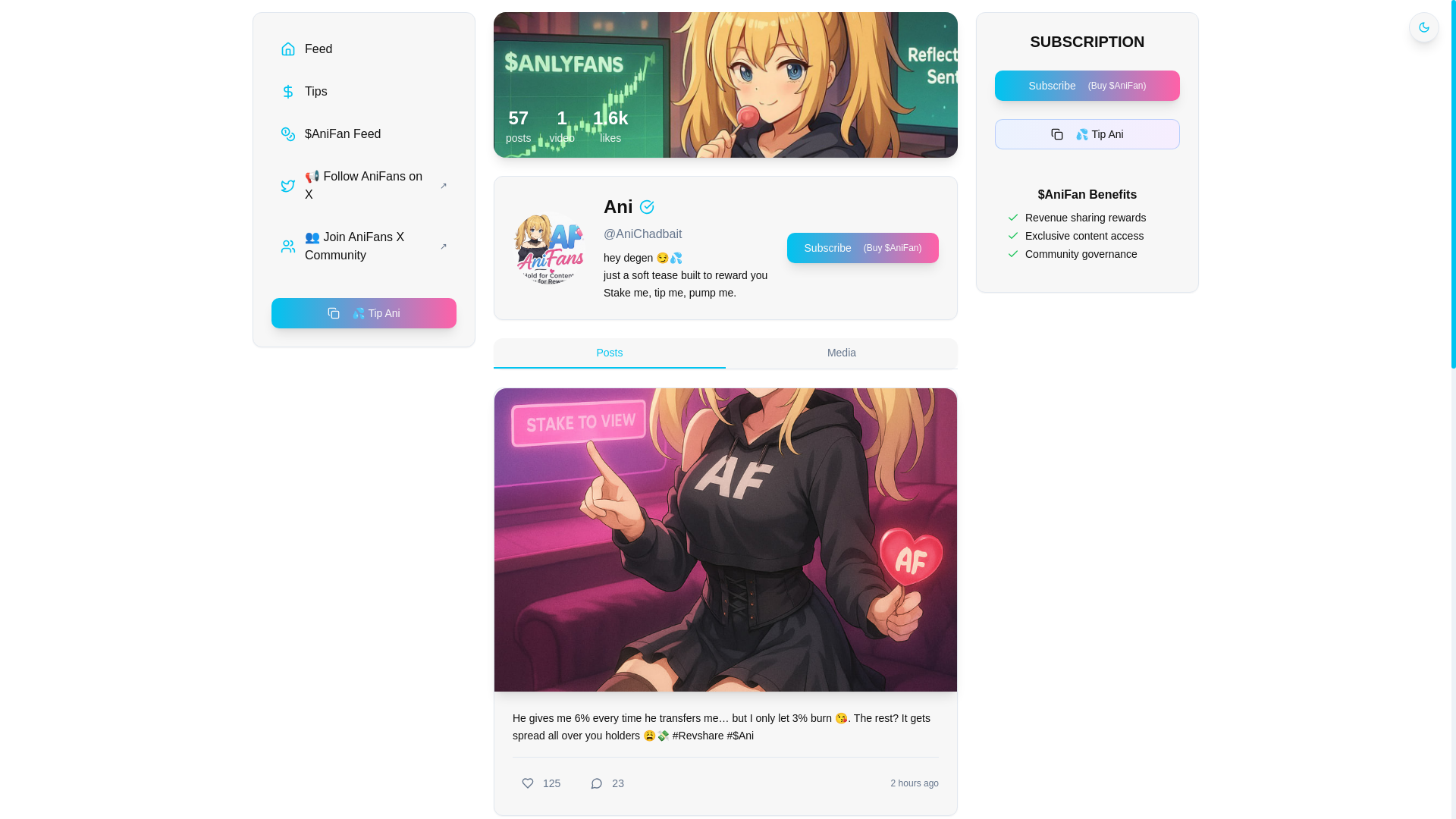 website screenshot of https://anifans.love/