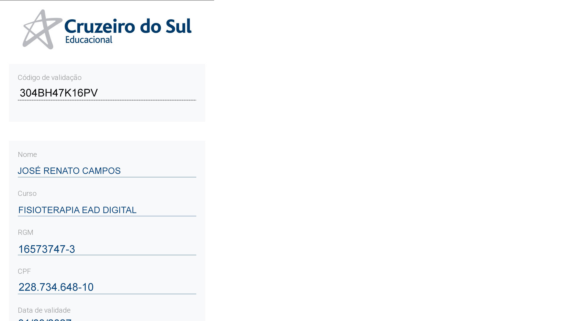 website screenshot of https://novoportal-cruzeirodosul-confere-carteirinha-304bh47k16pv.pages.dev/