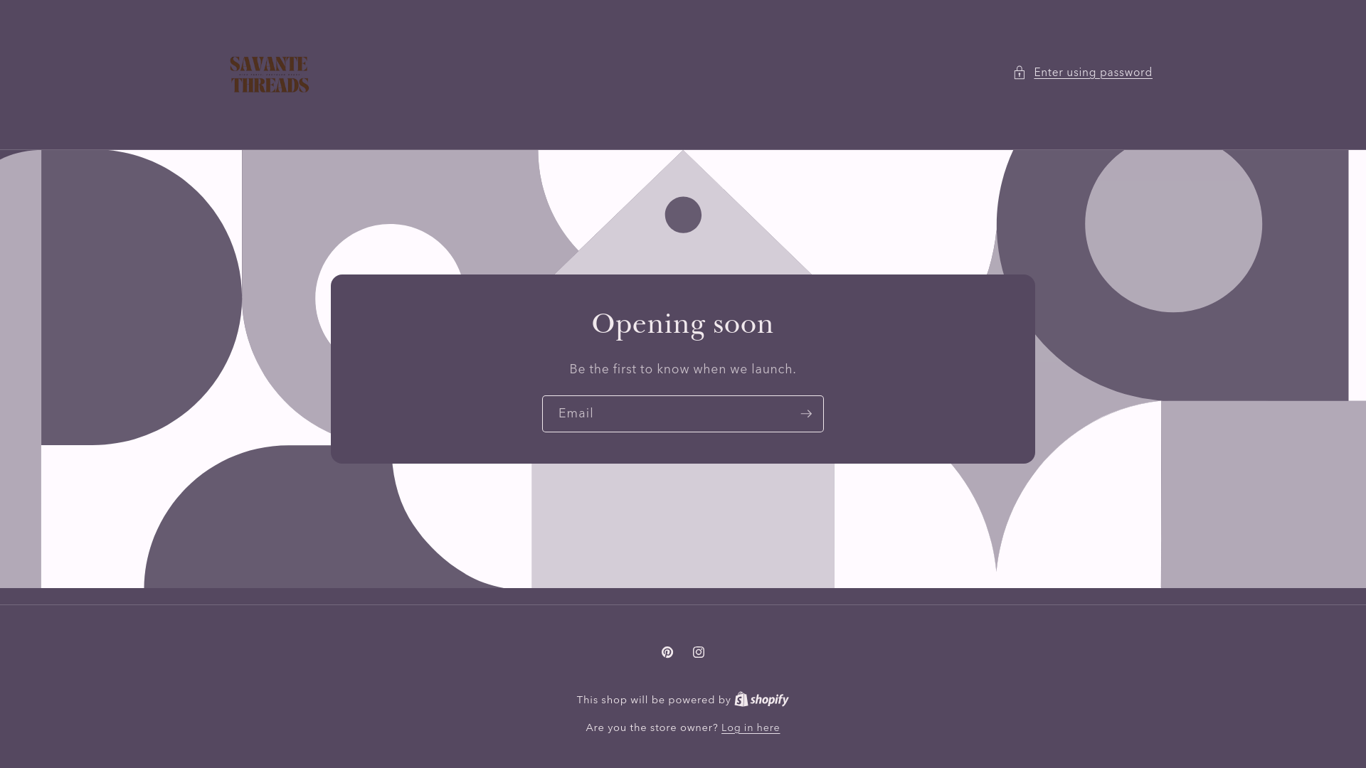 website screenshot of https://savantethreads.com/