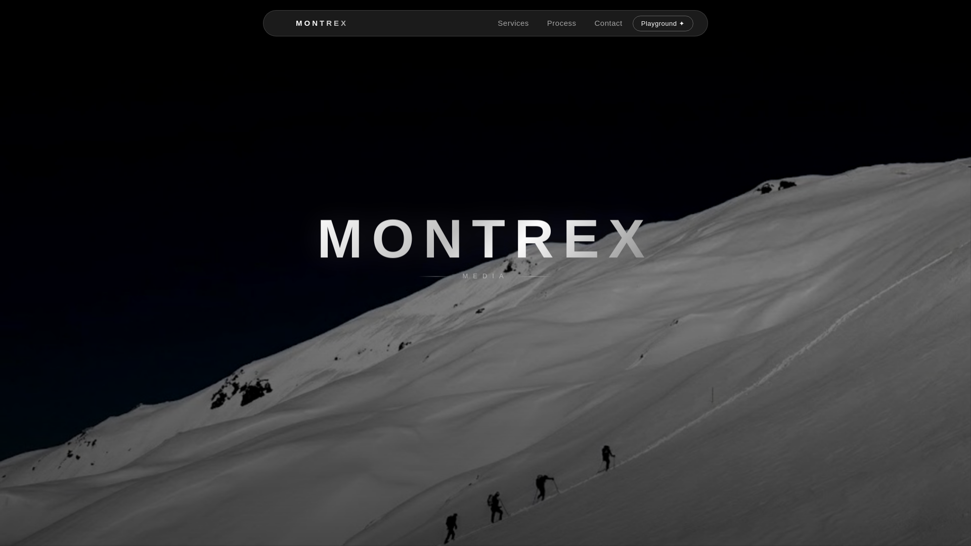 website screenshot of https://montrexmedia.com/