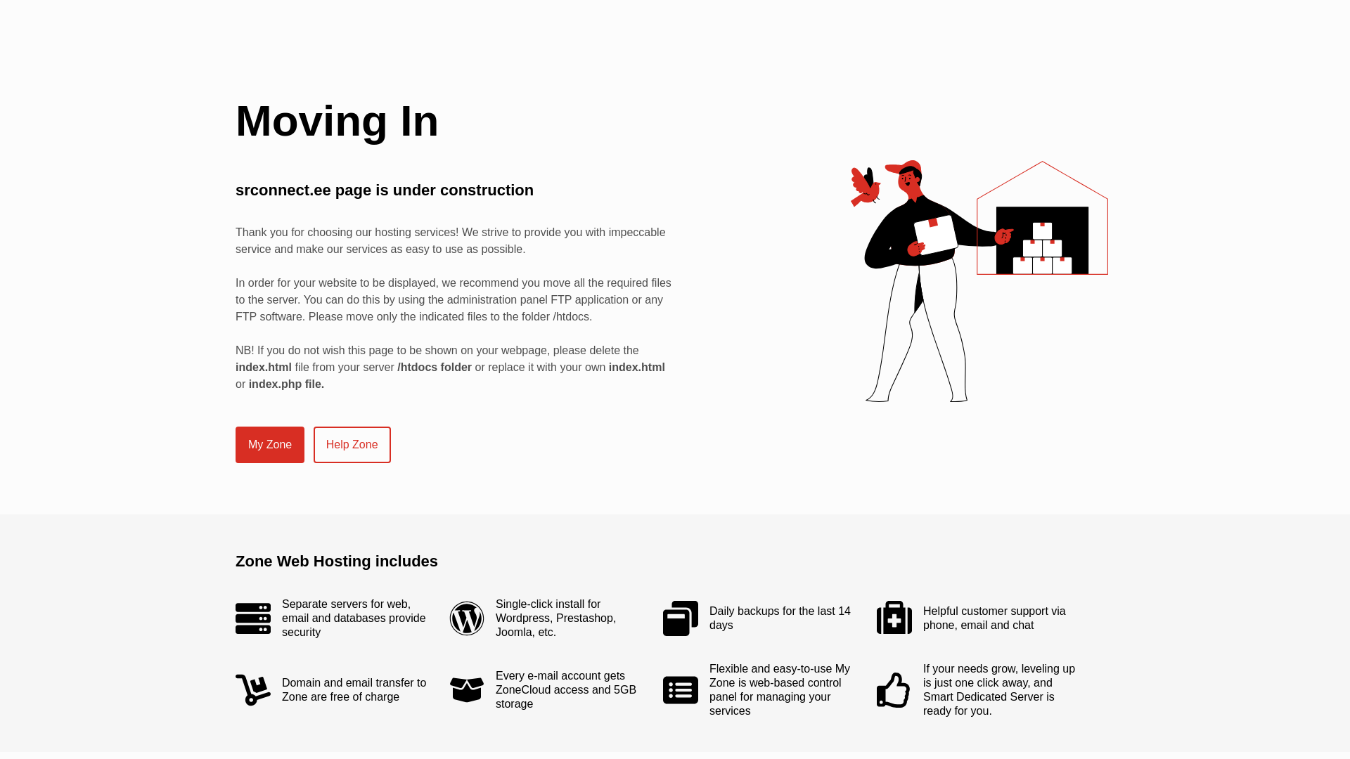 website screenshot of https://srconnect.ee/