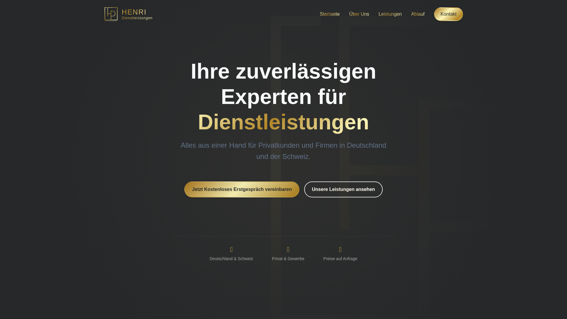 website screenshot of https://henri-dienstleistungen.de/