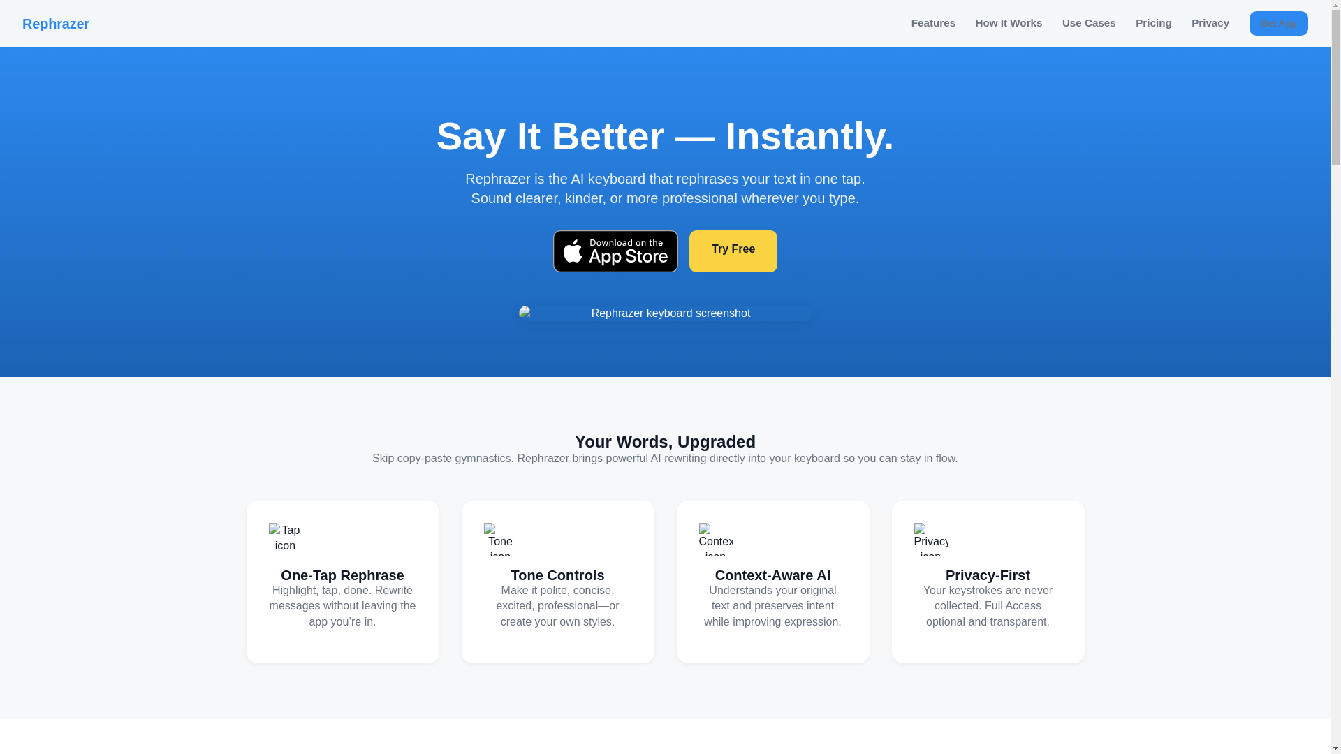 website screenshot of https://rekey.ai/