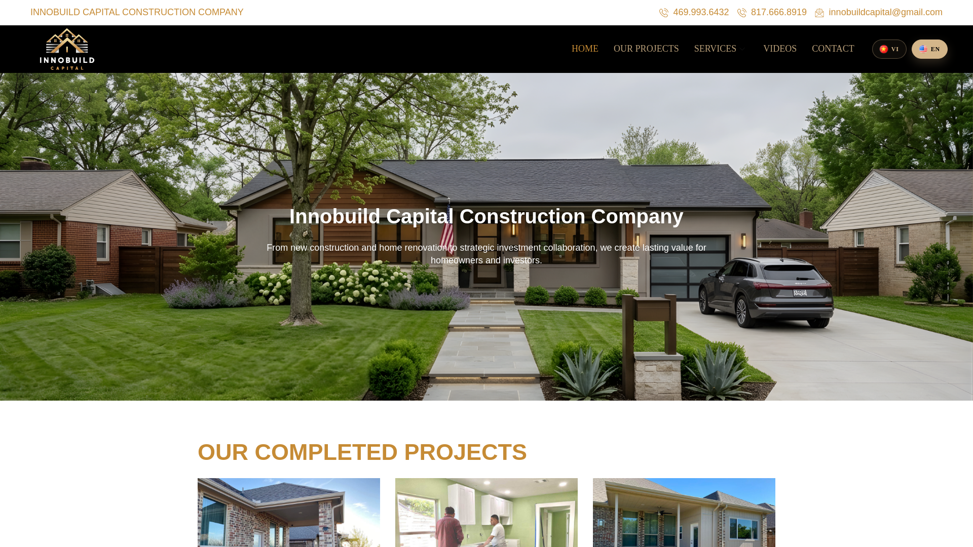 website screenshot of https://innobuildcapital.com/