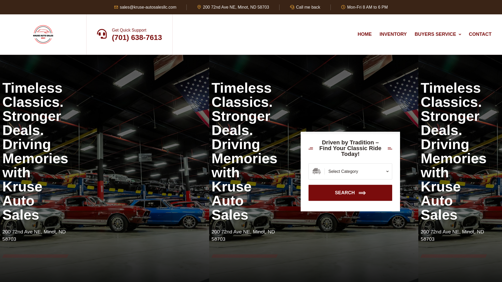website screenshot of https://kruse-autosalesllc.com