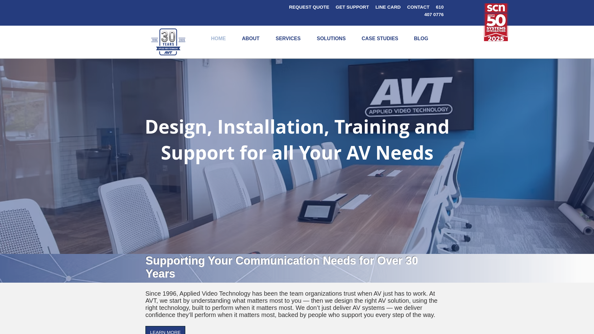 website screenshot of https://appliedvideo.com/