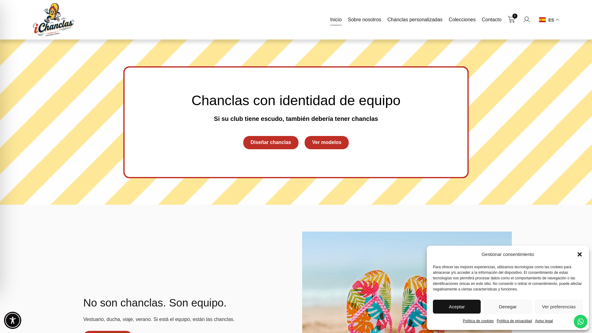 website screenshot of https://ichanclas.es/
