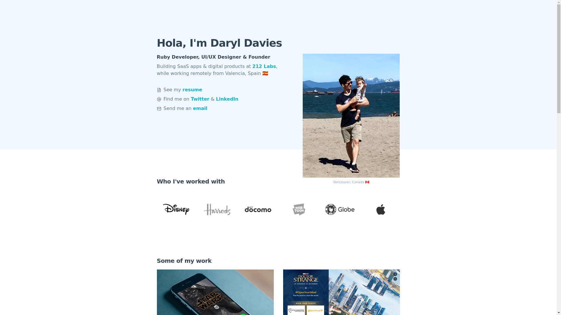website screenshot of https://darylpdavies.pages.dev/