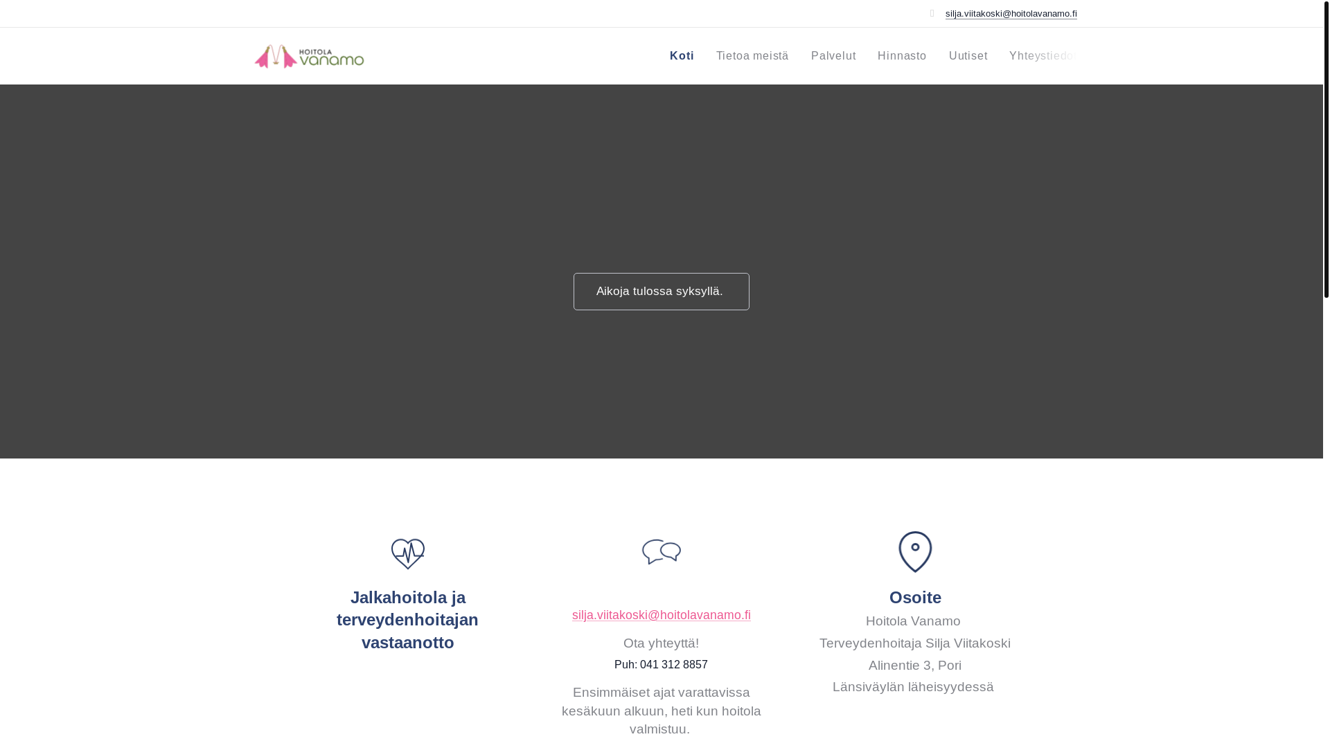 website screenshot of https://hoitolavanamo.fi/