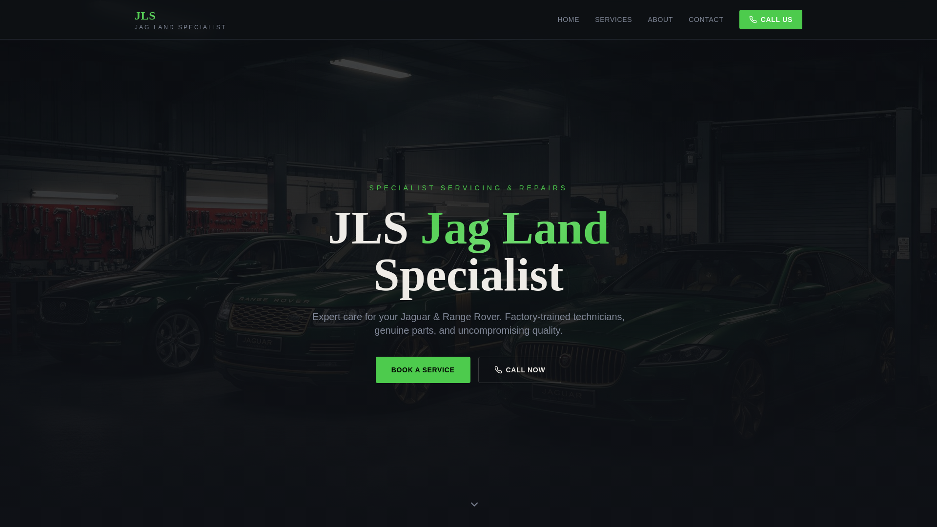 website screenshot of https://jaglandspecialist.co.uk/