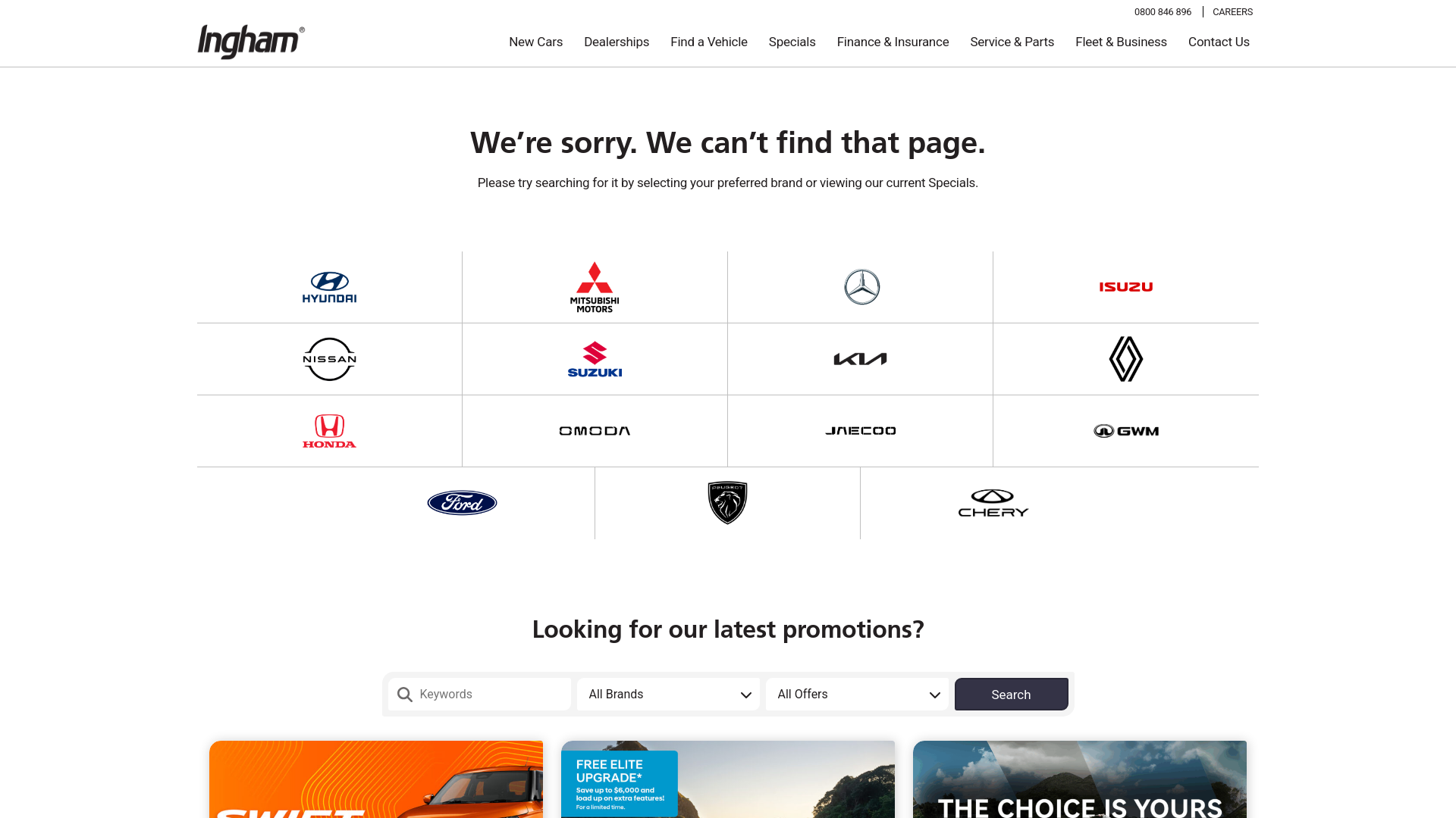 website screenshot of https://inghamwarranty.co.nz/