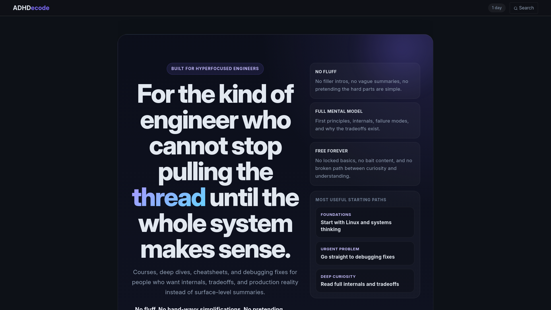 website screenshot of https://adhdecode-articles-4.pages.dev/