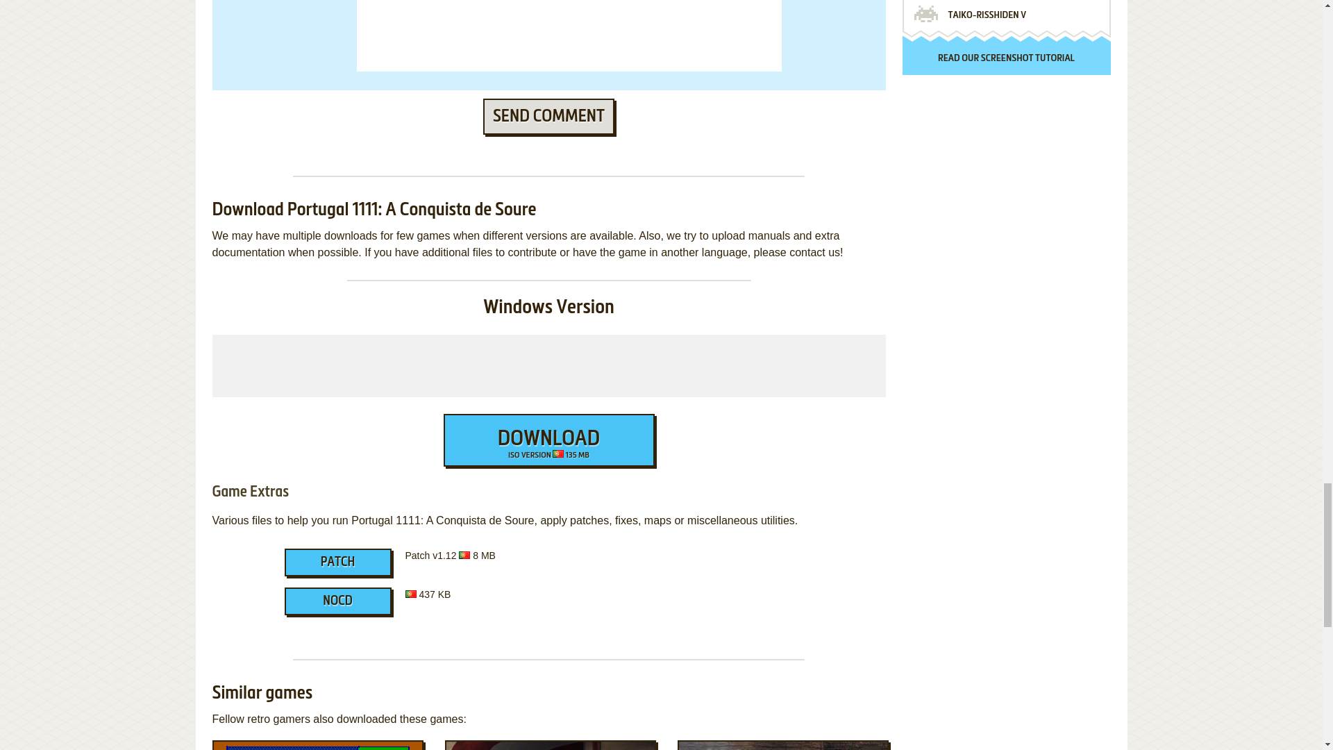website screenshot of https://www.myabandonware.com/game/portugal-1111-a-conquista-de-soure-g4n#download