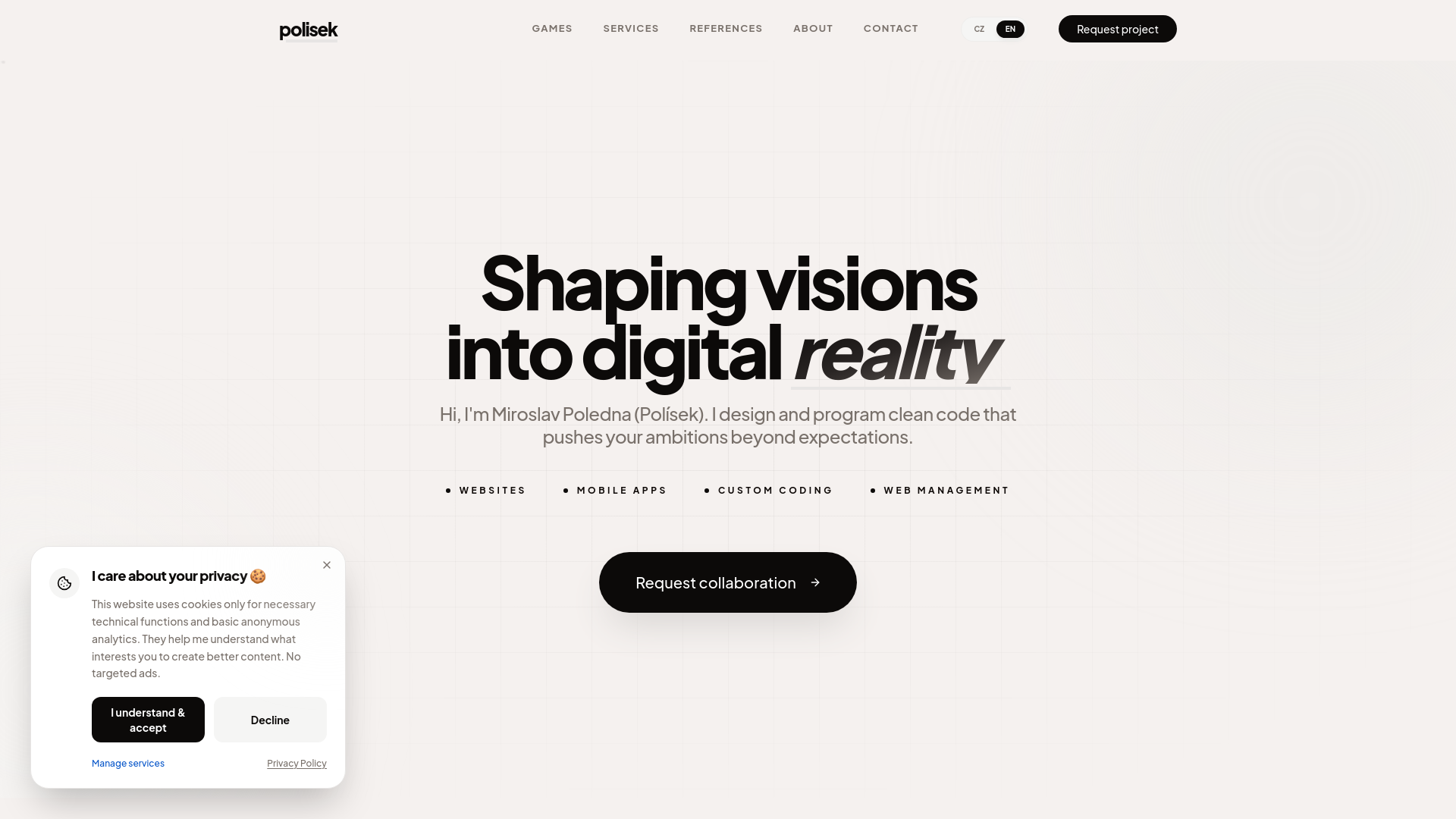 website screenshot of https://delam-weby.cz/