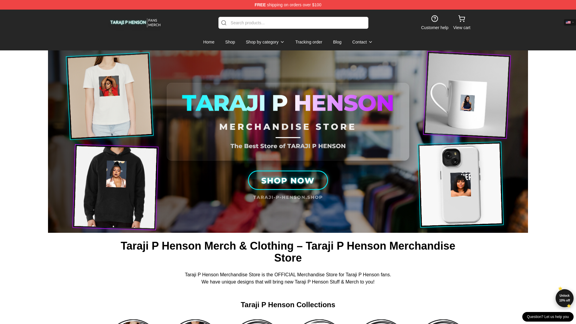 website screenshot of https://taraji-p-henson.shop/