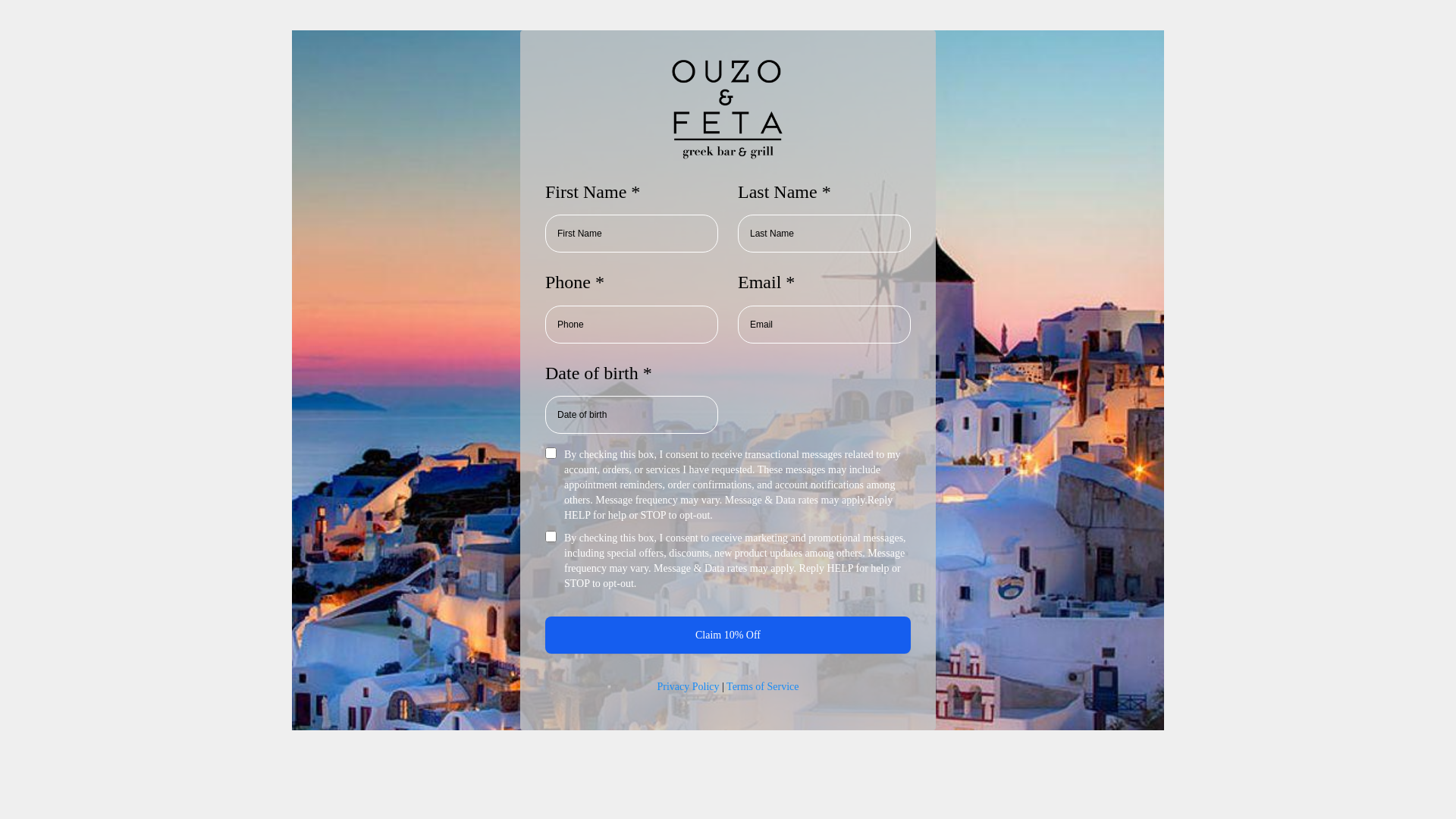 website screenshot of https://ouzoandfeta.net/
