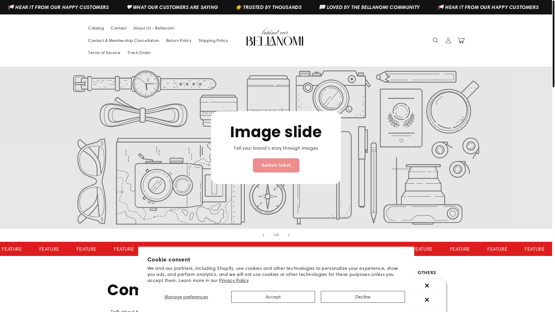 website screenshot of https://bellanomi.site/