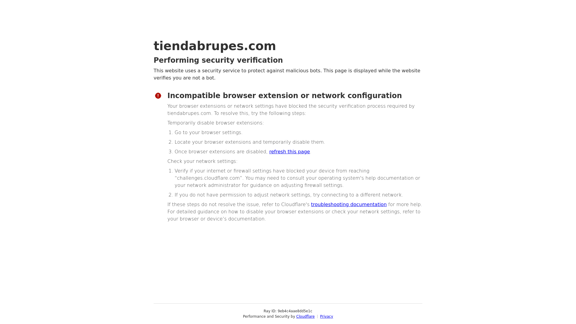 website screenshot of https://tiendabrupes.com/