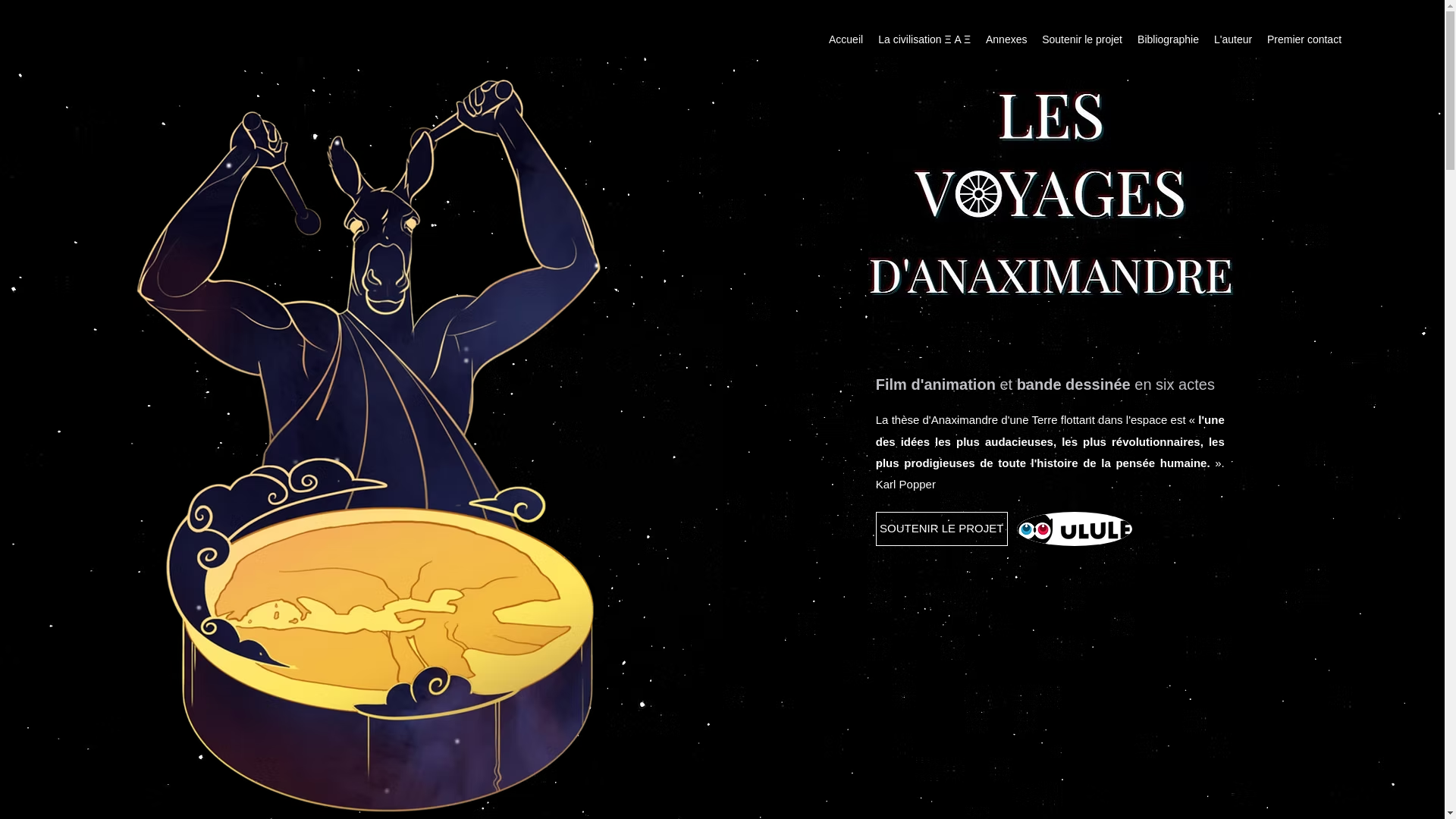website screenshot of https://leprojetanaximandre.com/
