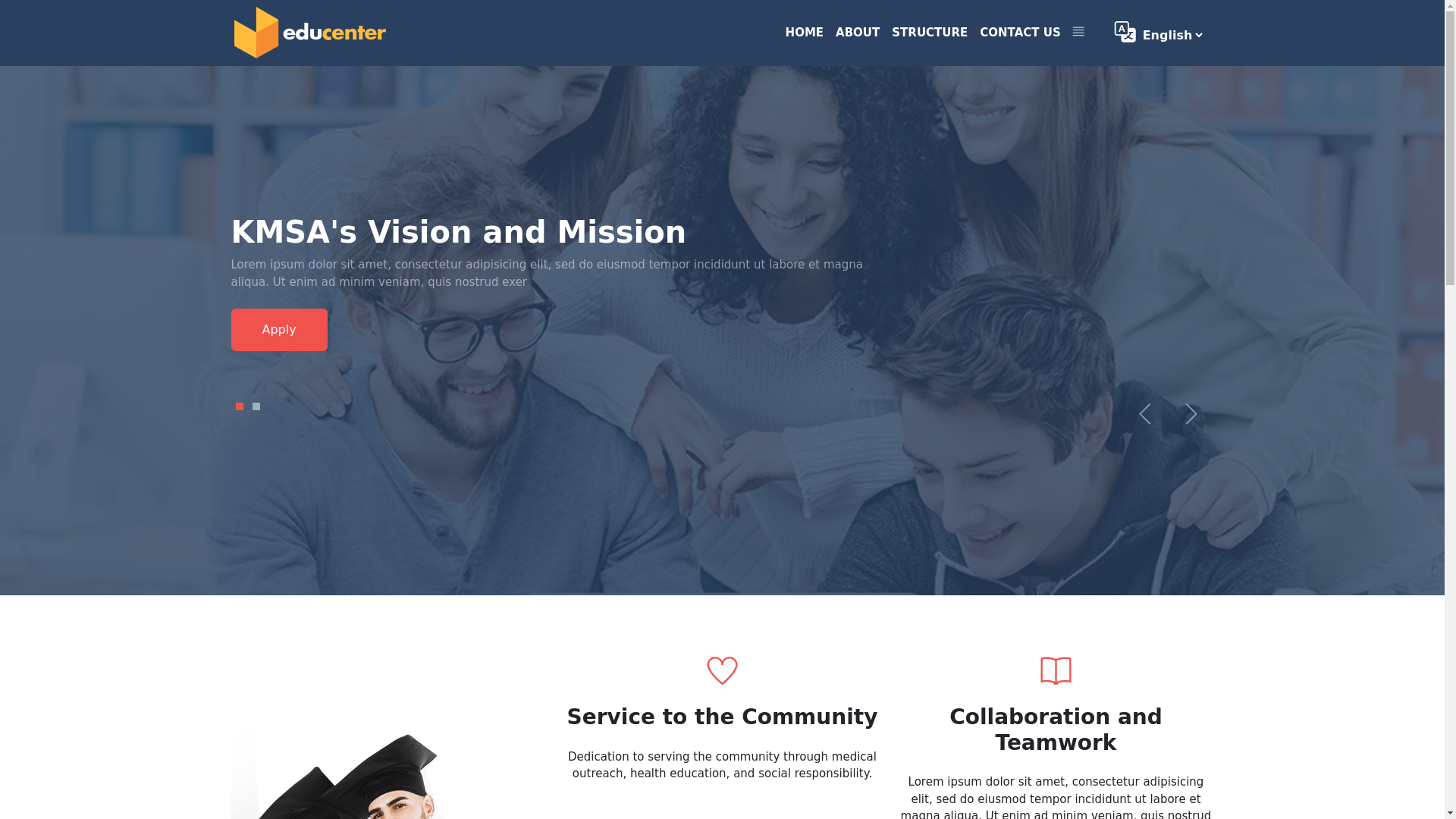 website screenshot of https://kmsa-main-website-test.pages.dev/