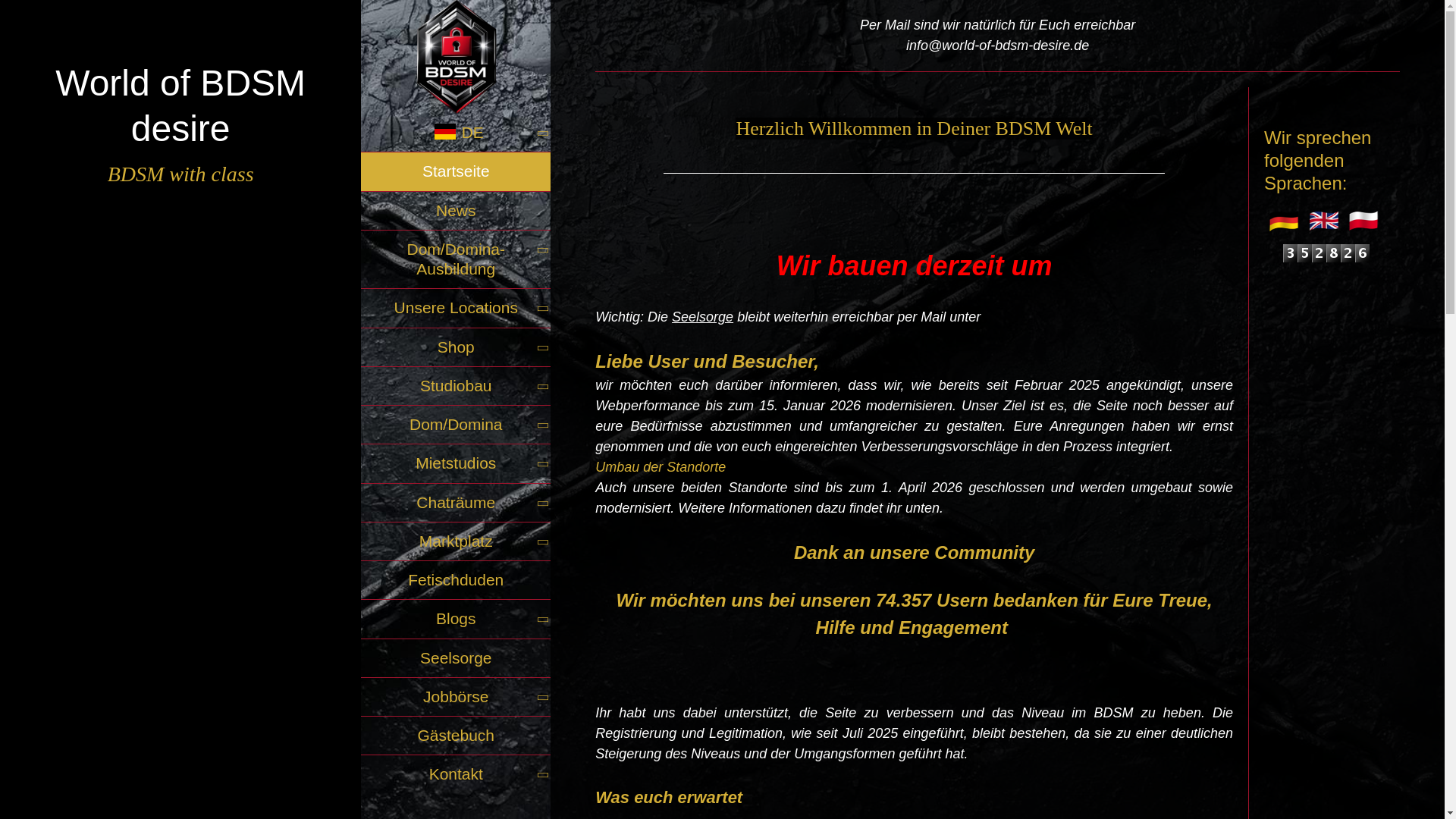 website screenshot of https://dominastudio-lady-jenny.de/