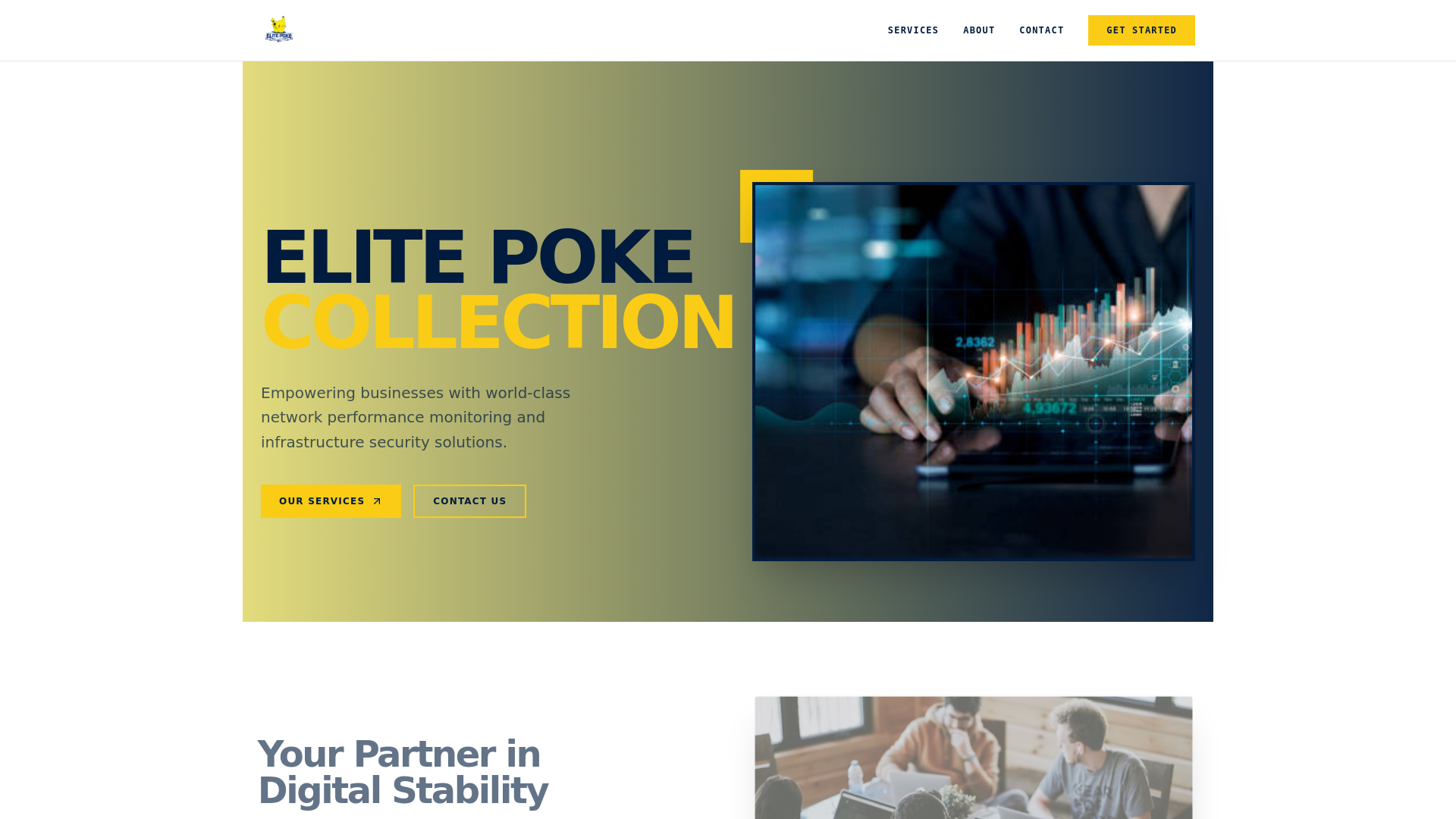 website screenshot of https://elitepokecollection.com